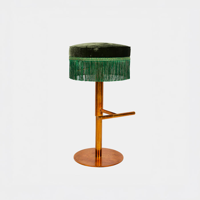 Green Velvet Bar Stool