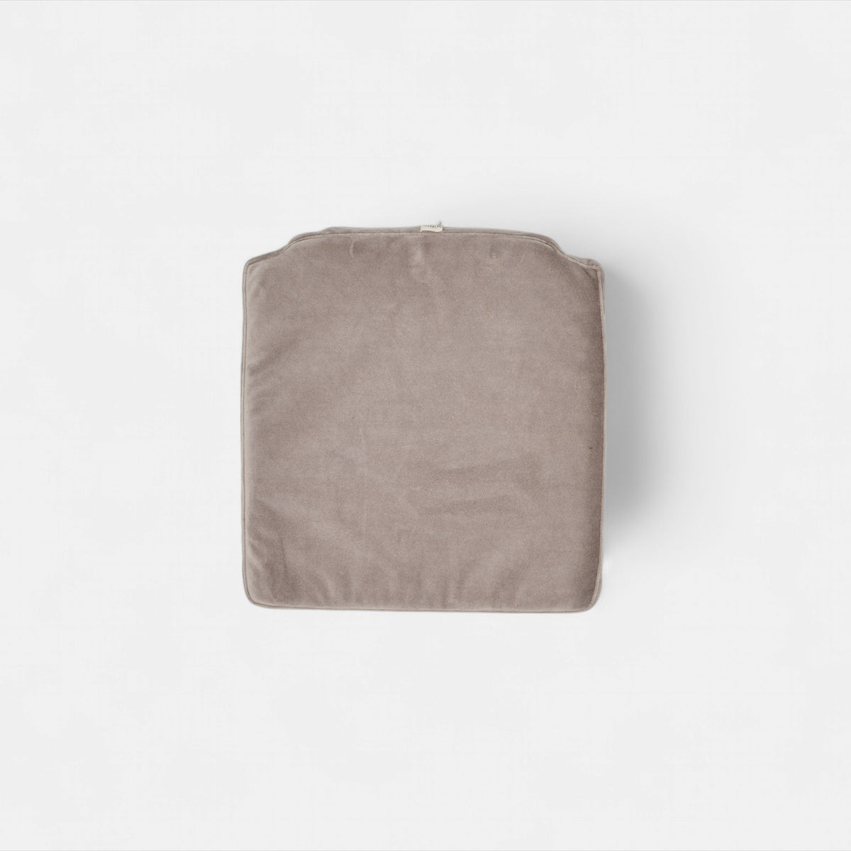 Gray velvet cushion for chair