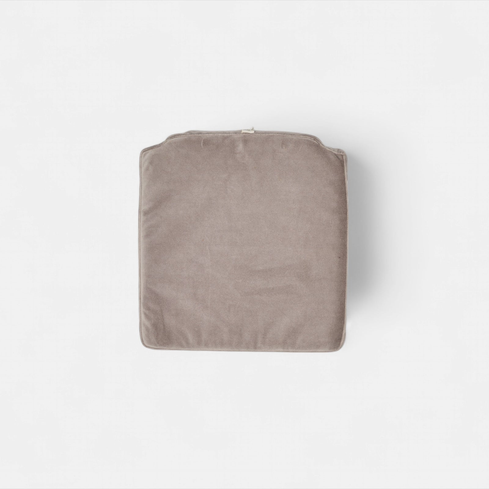 Gray velvet cushion for chair