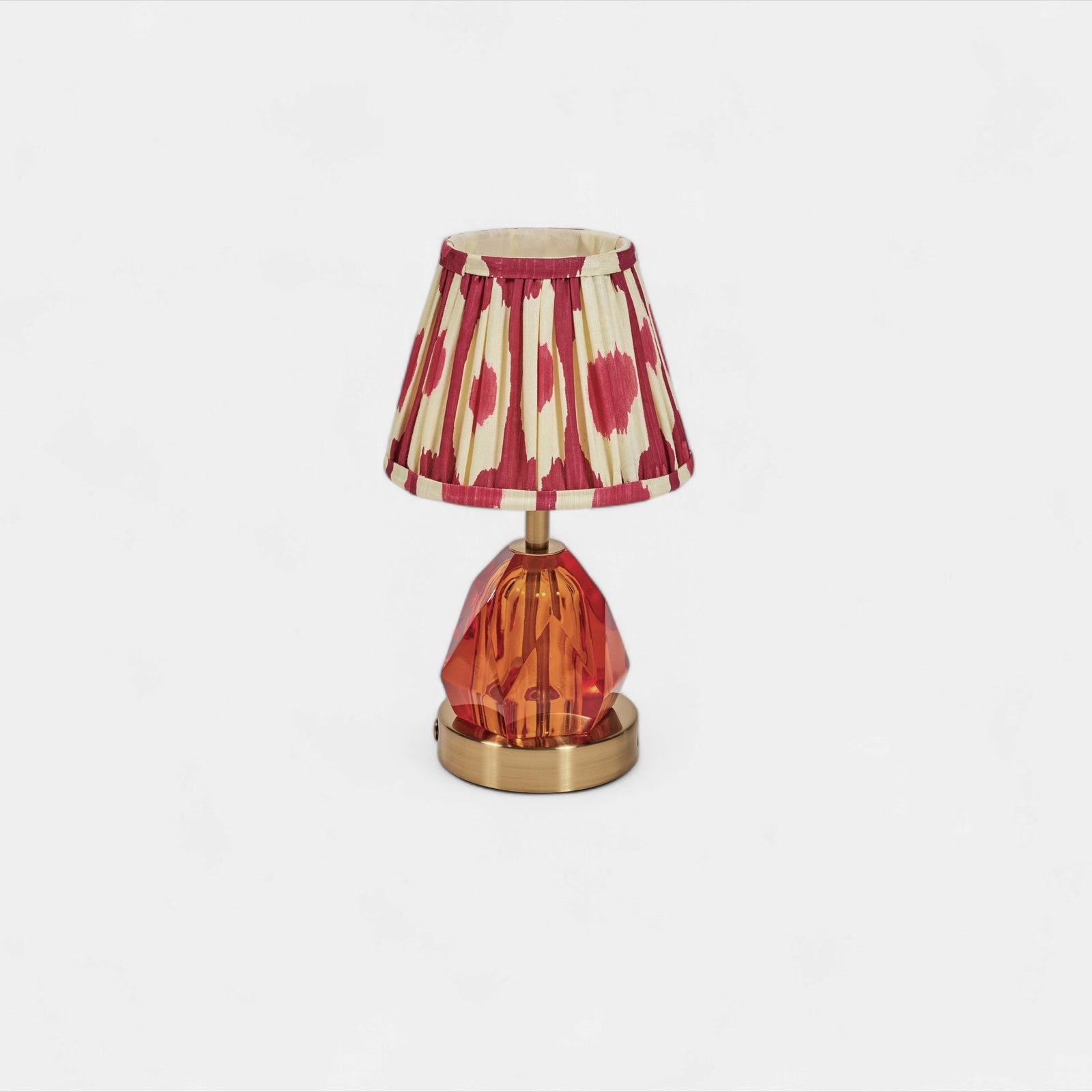 Pink resin base table lamp