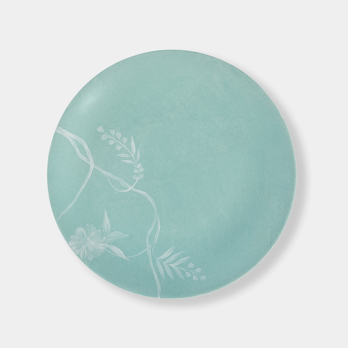 Wheat Floral Plate - Green