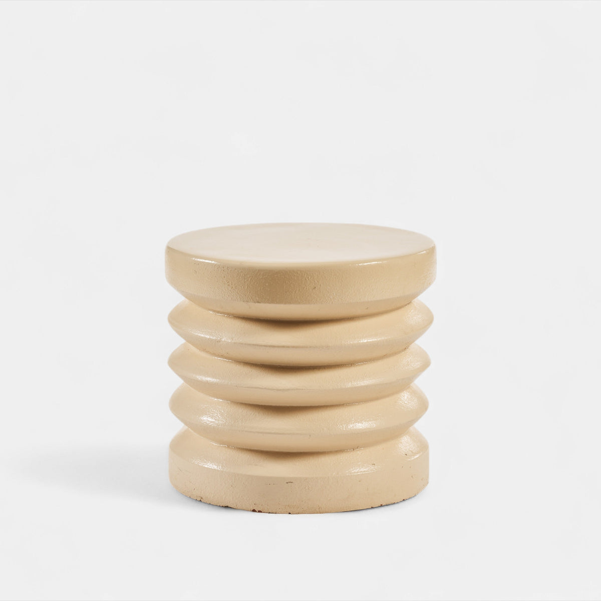 Cream Stoneware Side Table