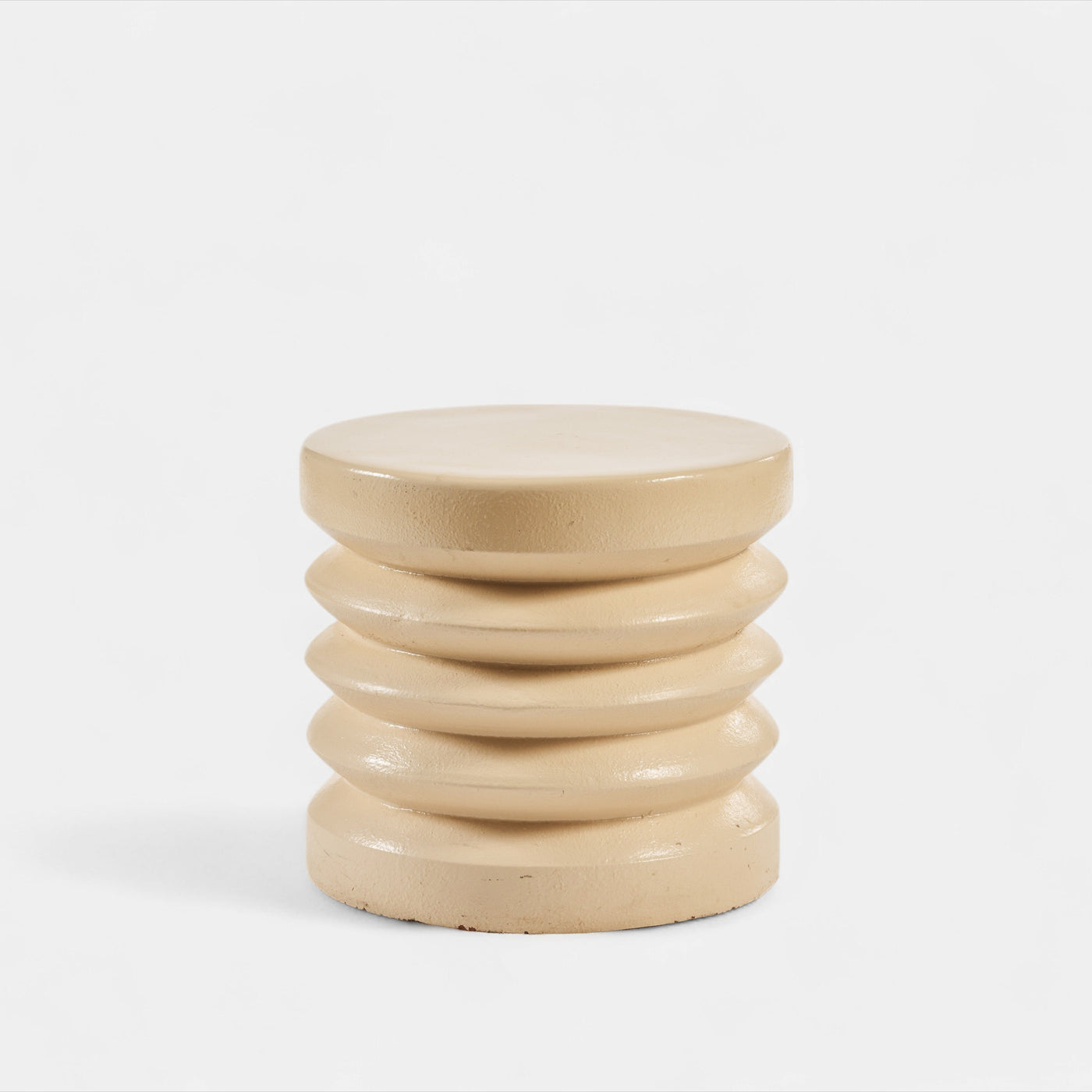 Cream Stoneware Side Table