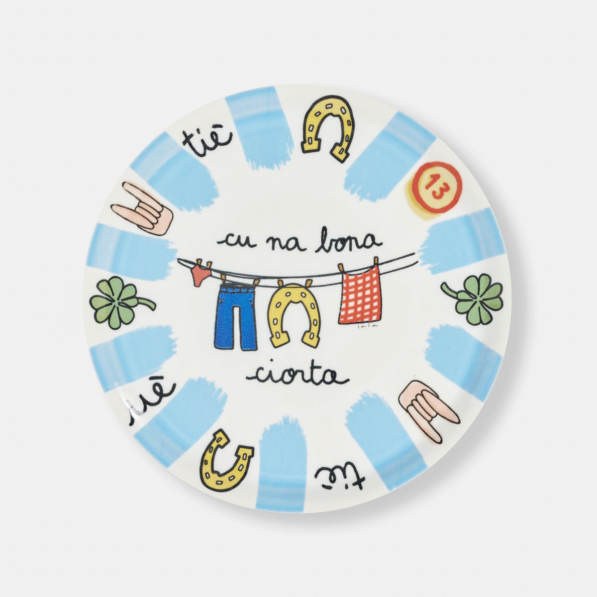 Piatto Pizza Vita Mia Azzurro