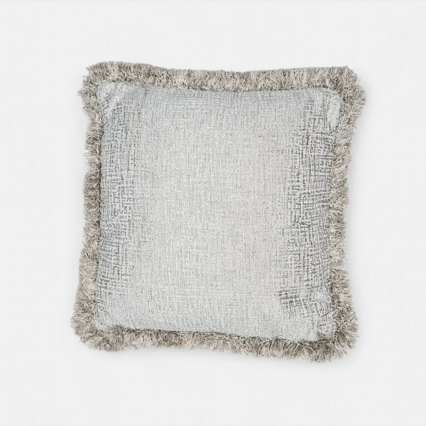 Silver Fringe Cushion