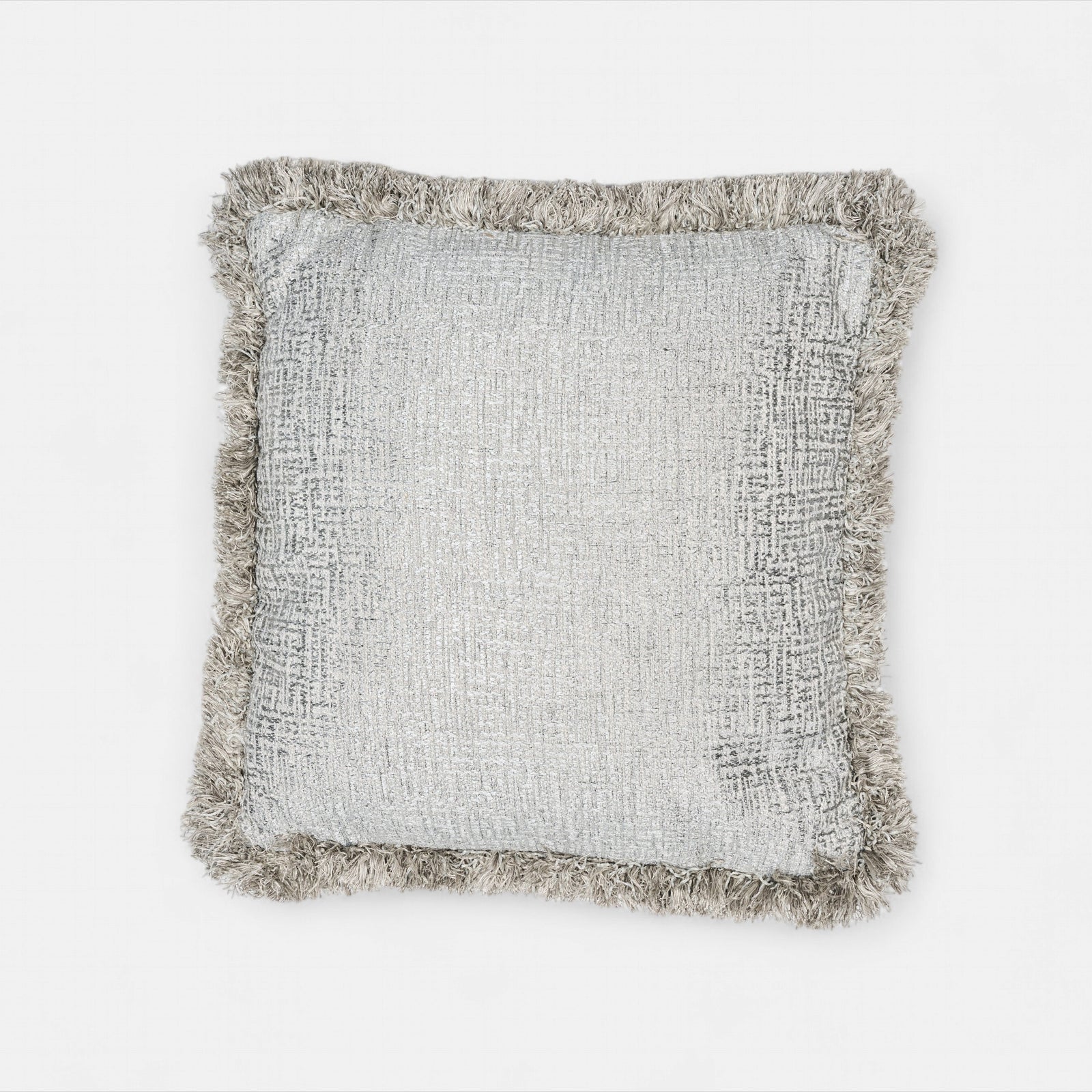 Silver Fringe Cushion