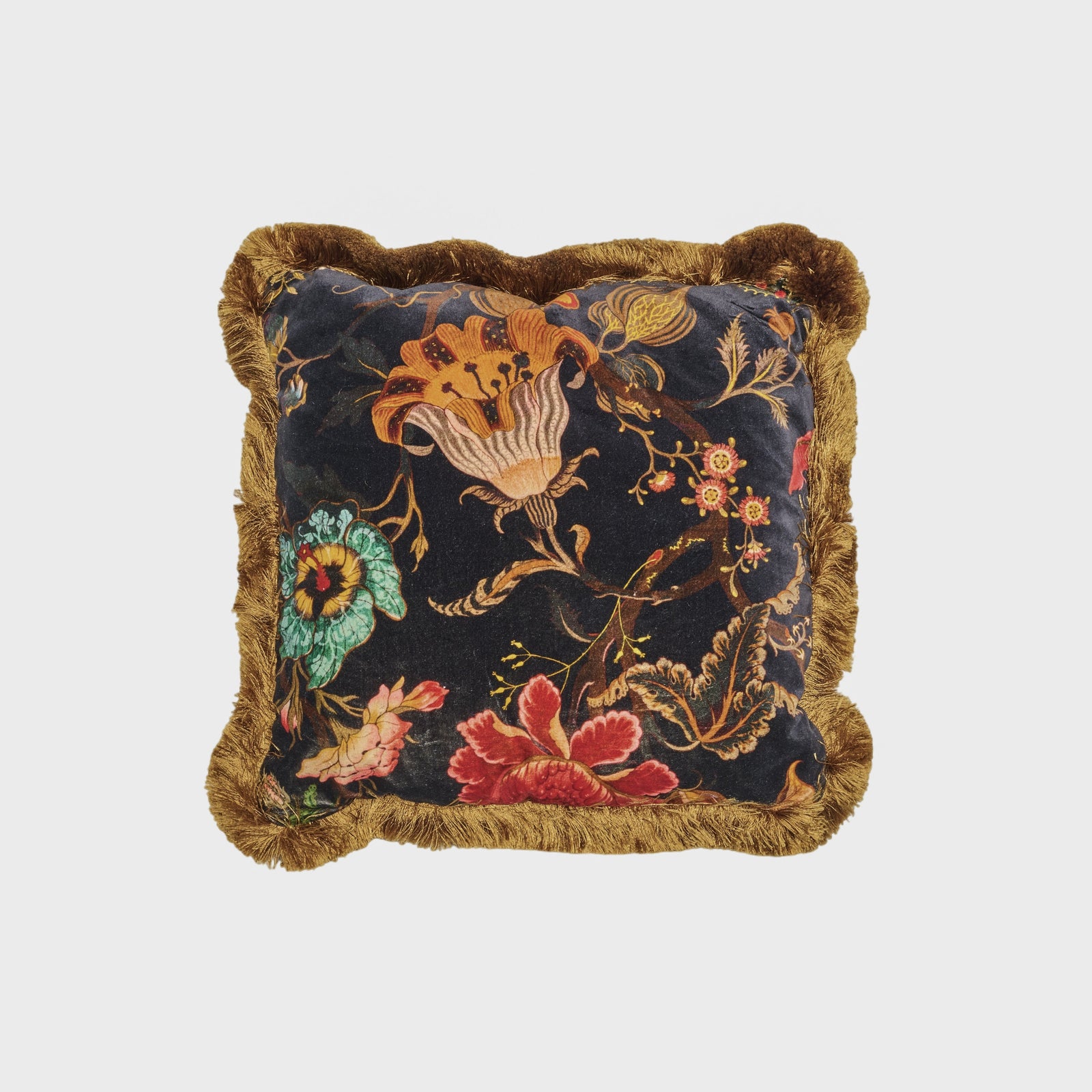 Artemis velvet floral cushion