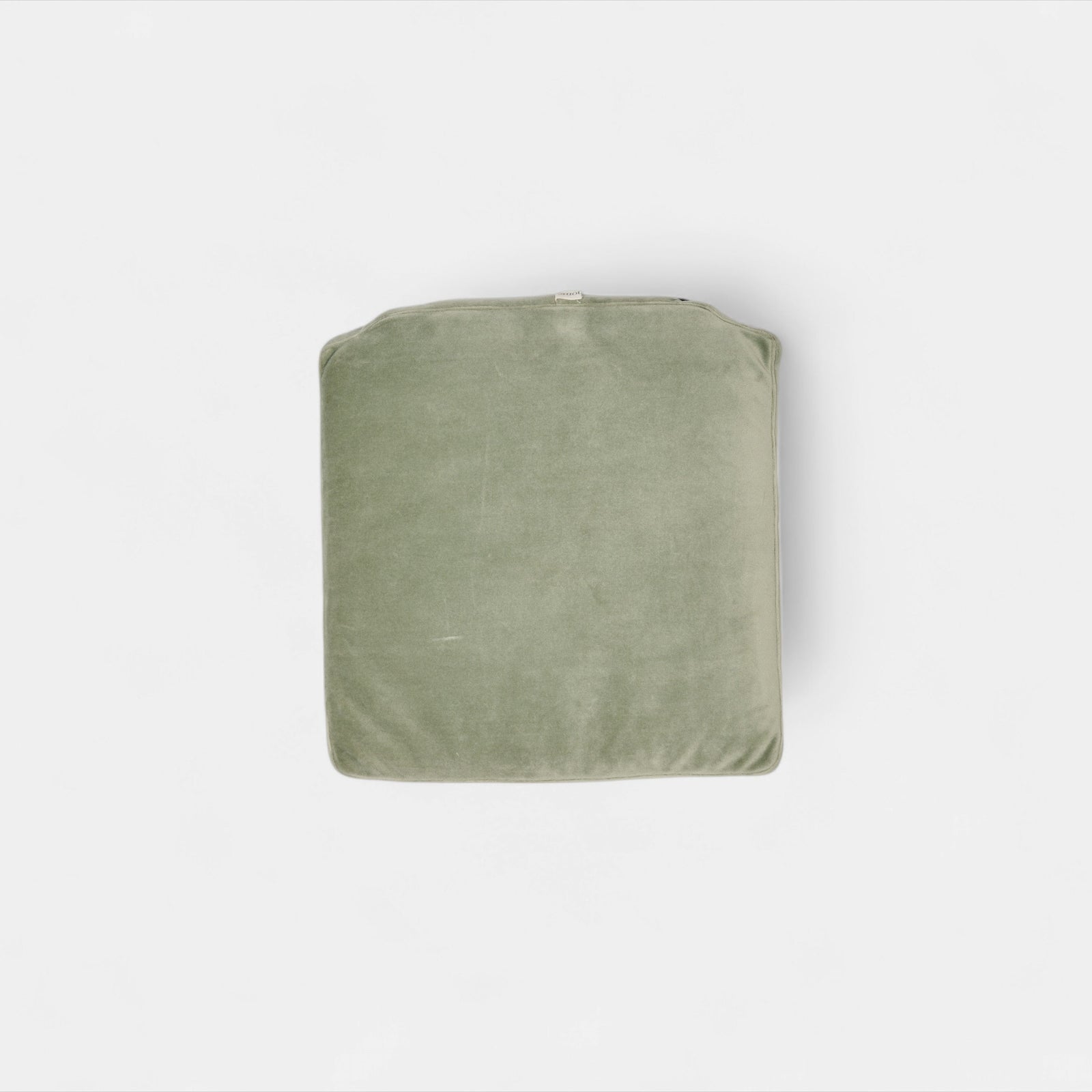 Olive green velvet cushion for chair