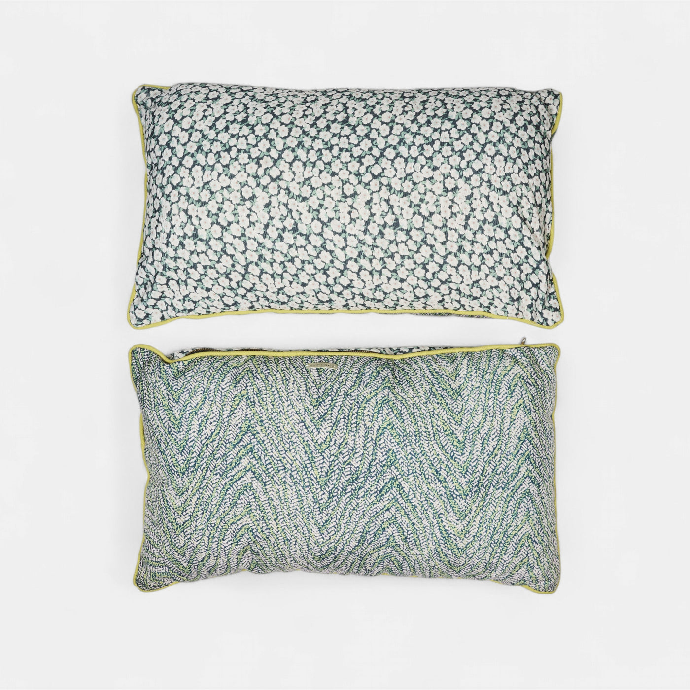 Doris reversible cushion YL/GR