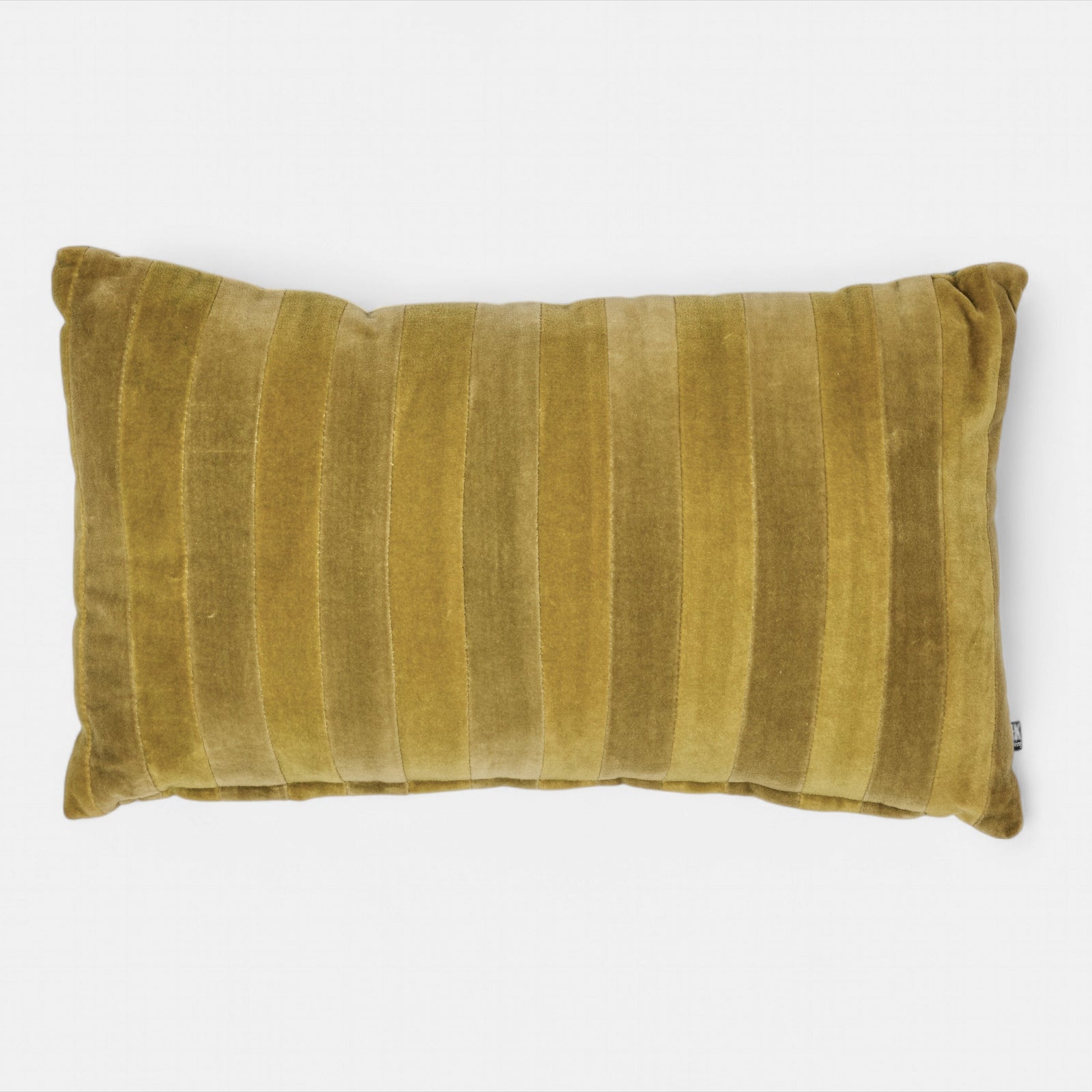 Wide velvet stripe cushion 3 colours