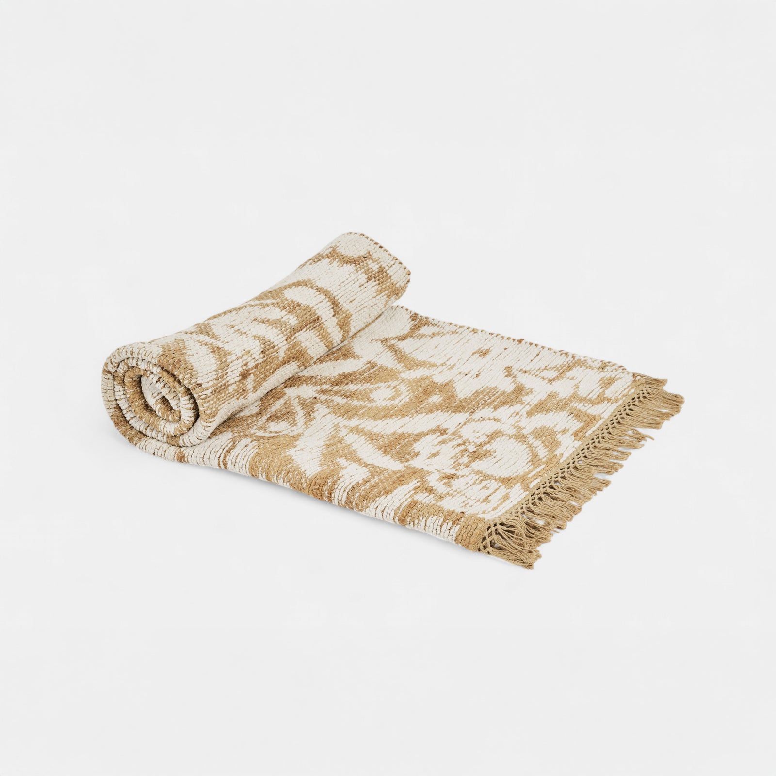 White flower rug