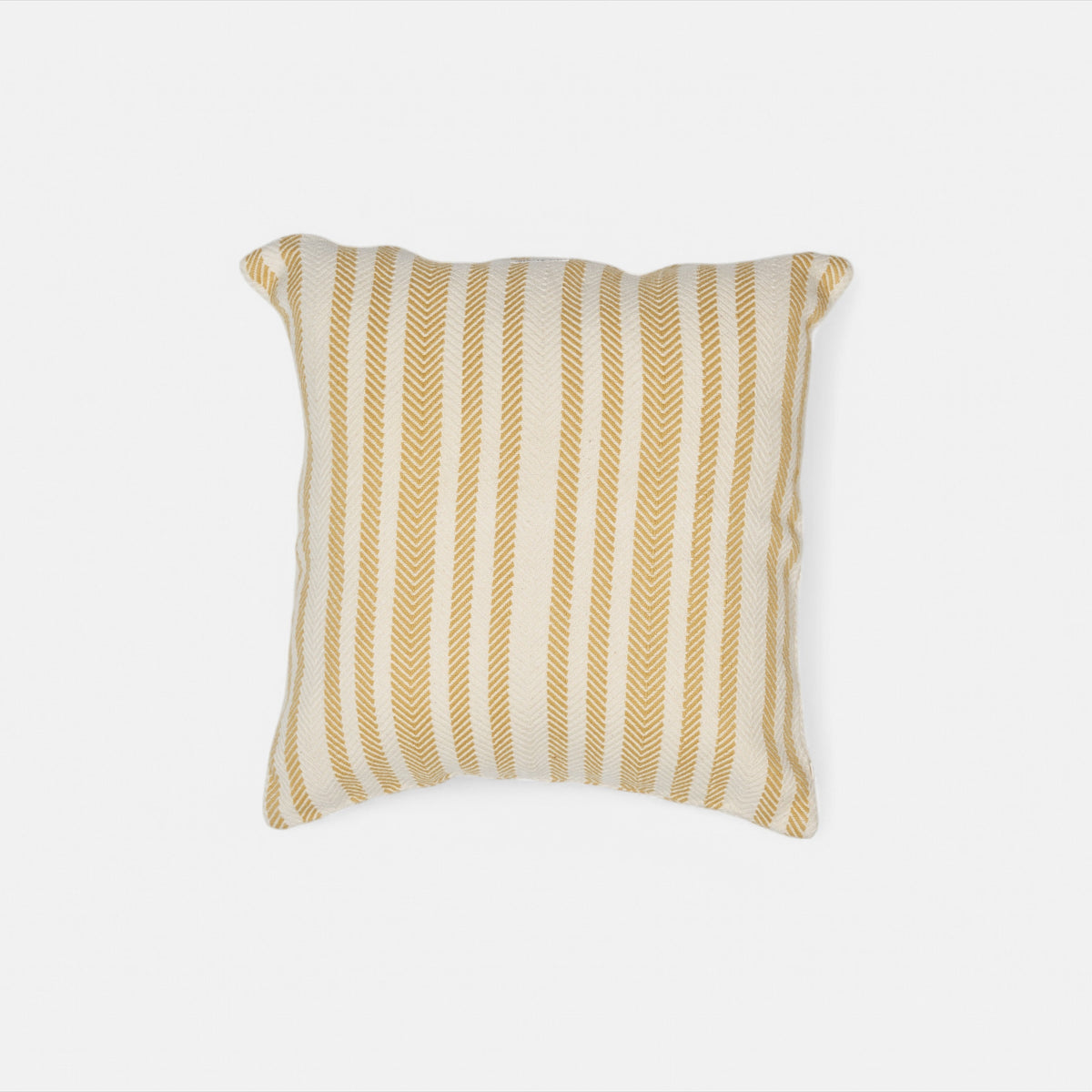 Striped Yellow/white Cushion