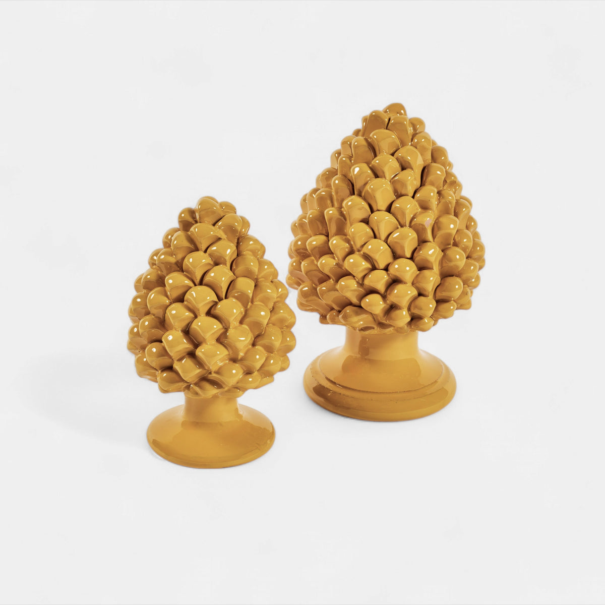 Ceramic Pine Decorative Object Mustard