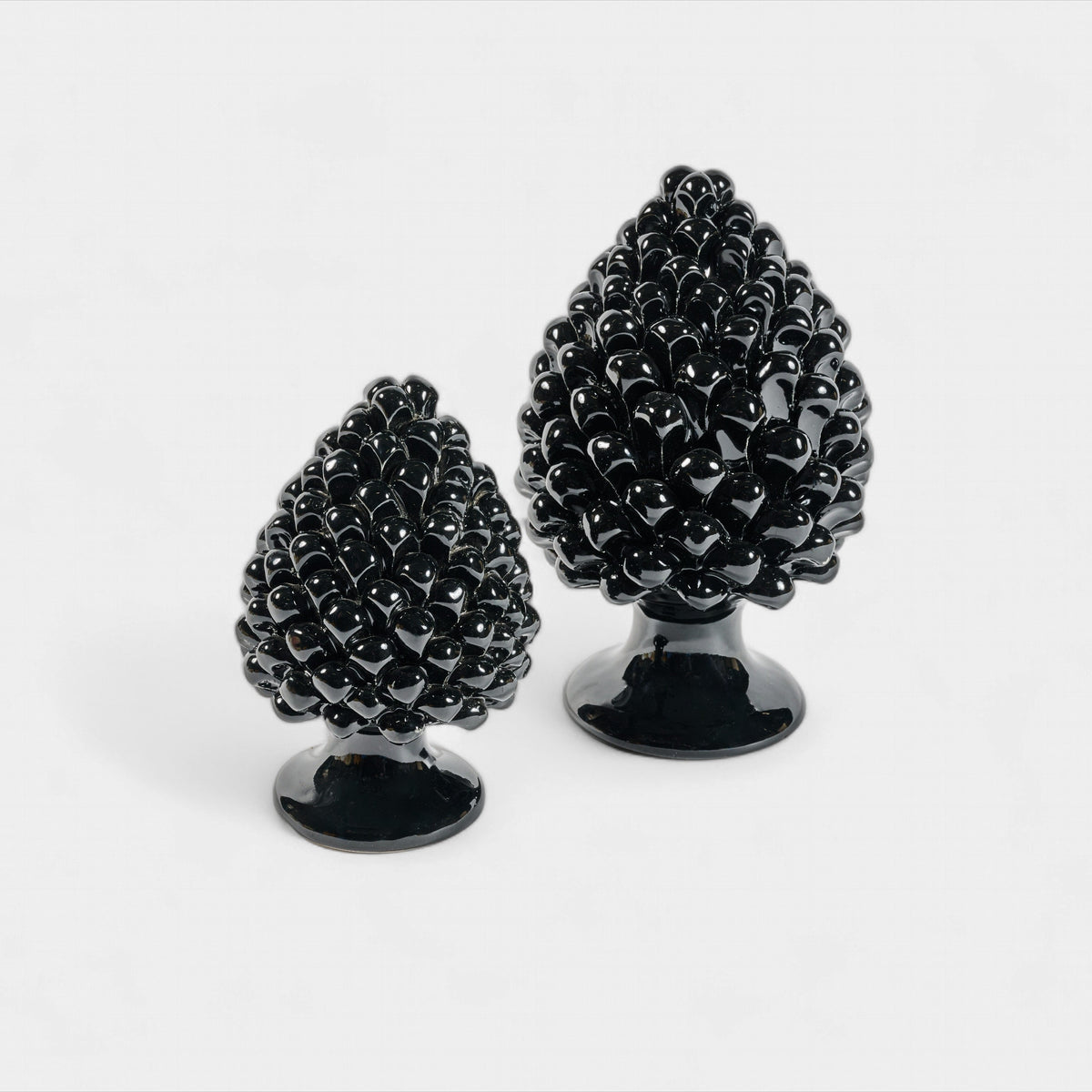 Ceramic Pine Decorative Object Black