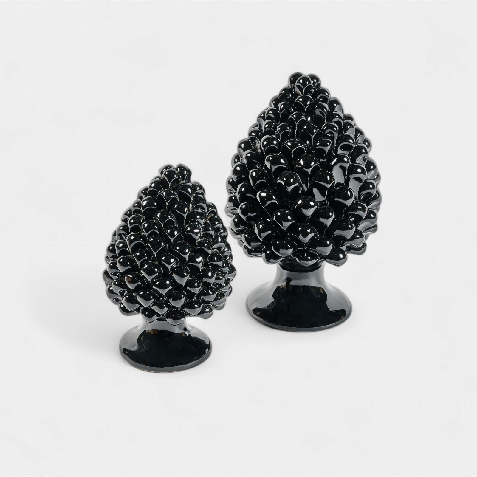 Ceramic Pine Decorative Object Black
