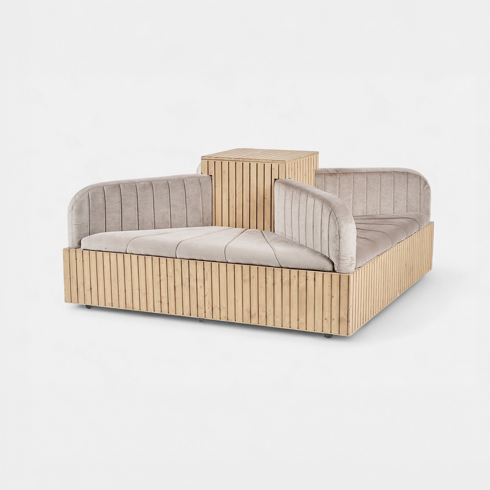 Grey Velvet Sectional Sofa