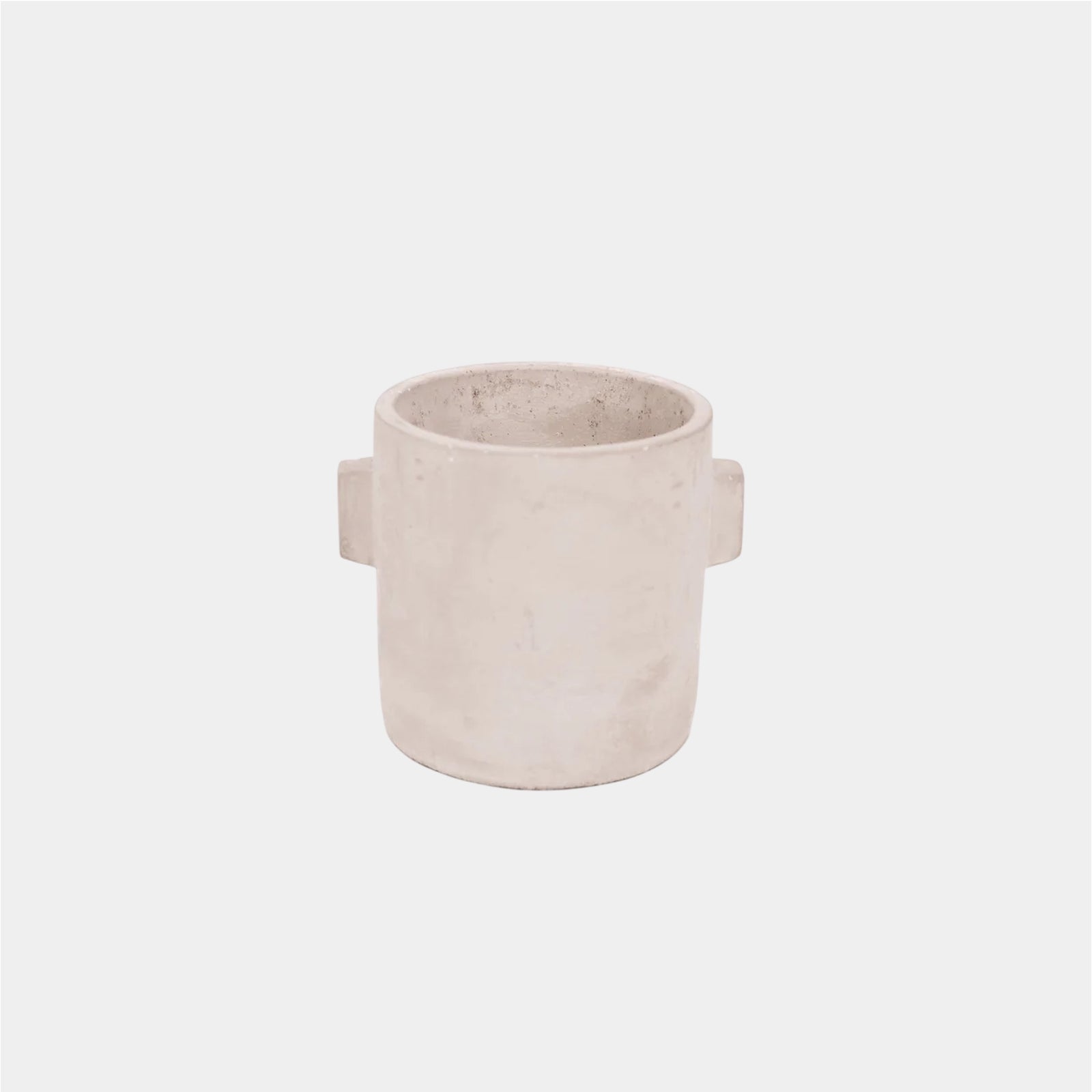 Light Gray terracotta vase w/ handles