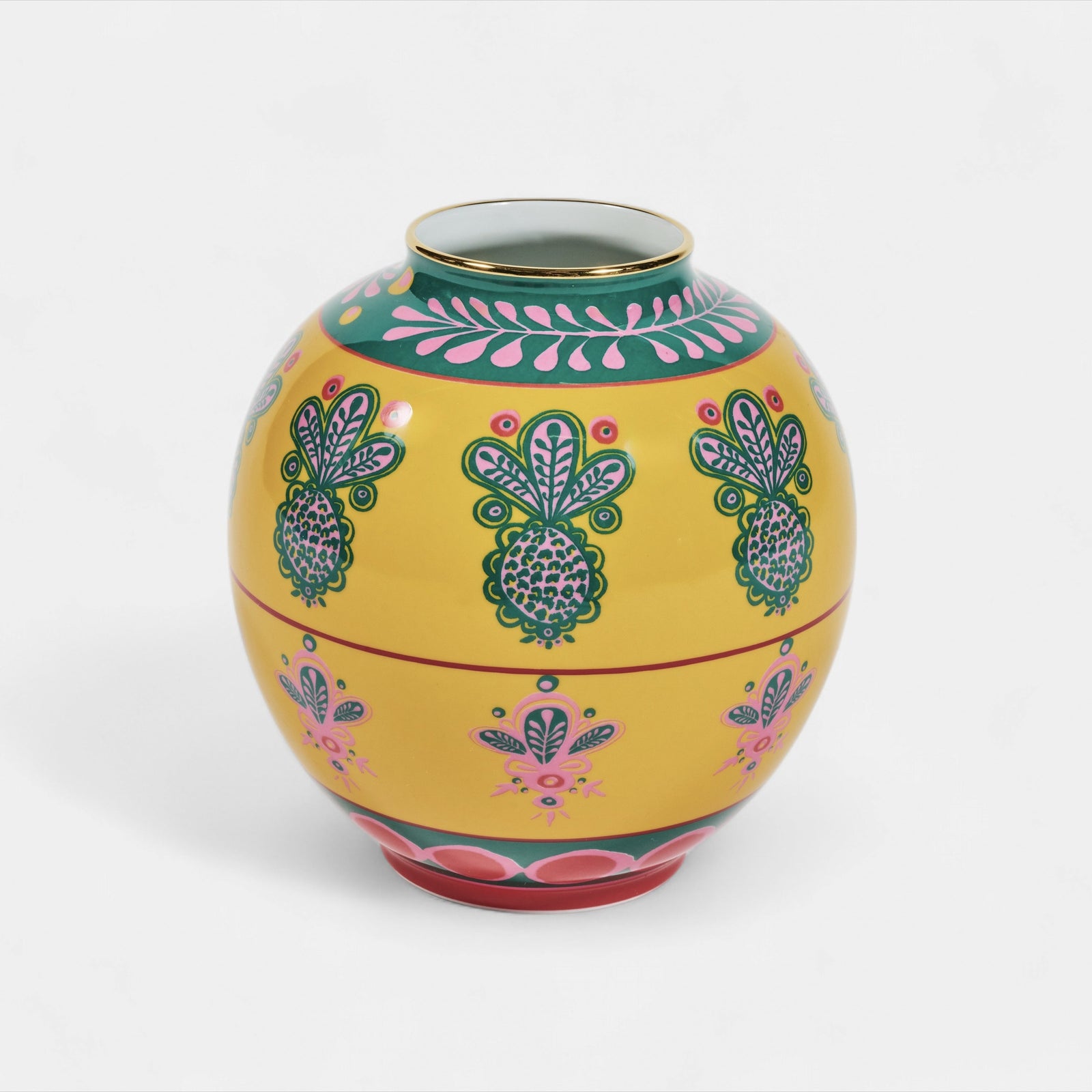 Bubble Vase - Yellow/Green Pinapple M