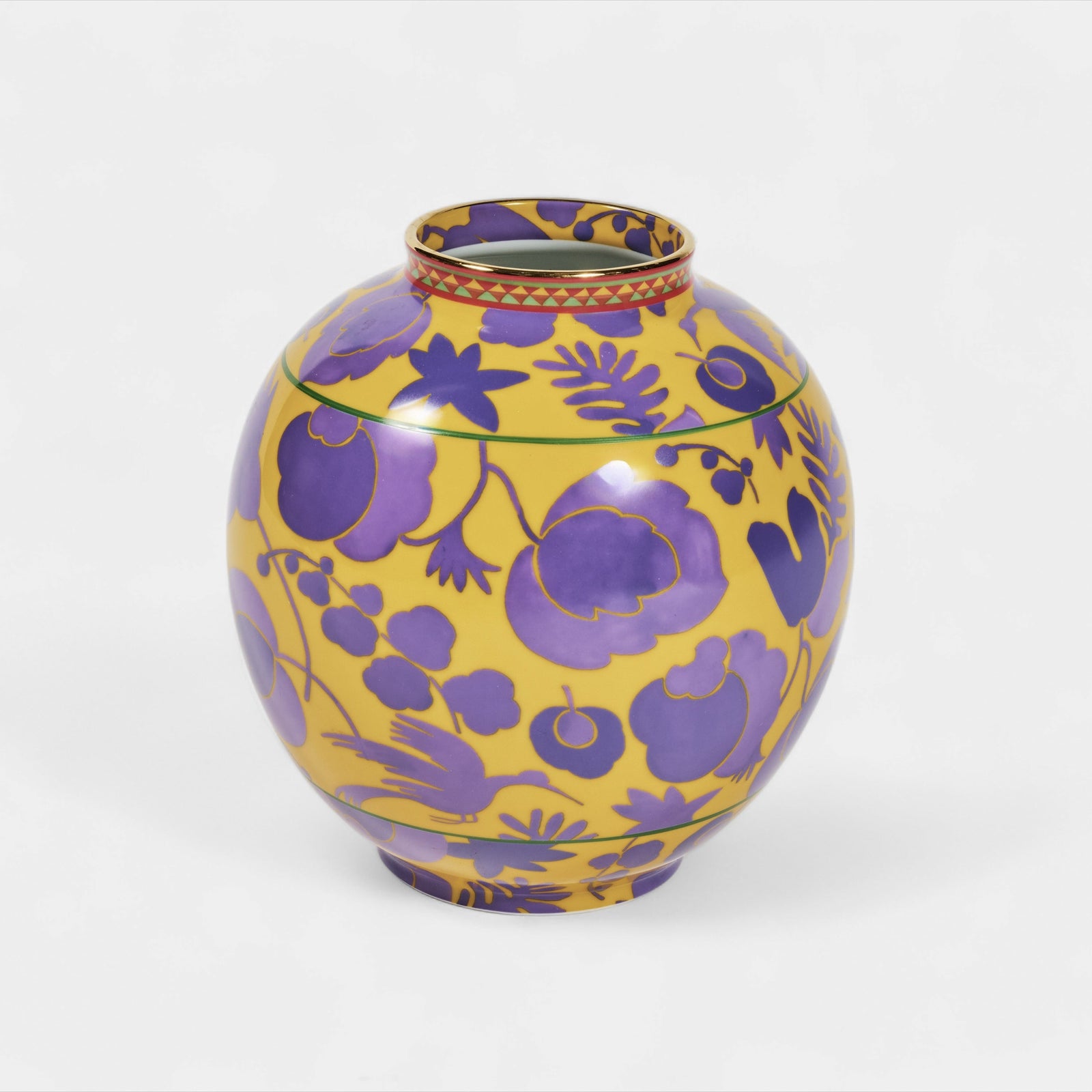 Bubble Vase - Yellow/Purple Wildbird M