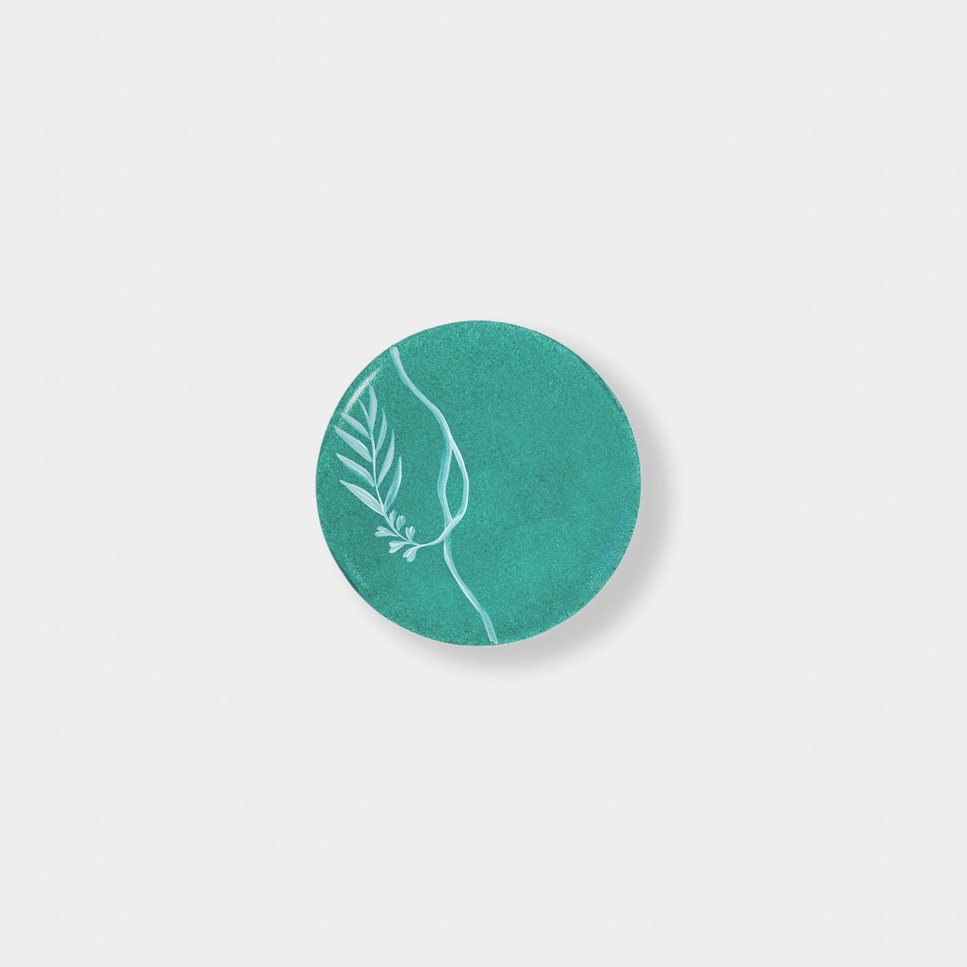 Wheat Floral Bread Plate - Turquoise