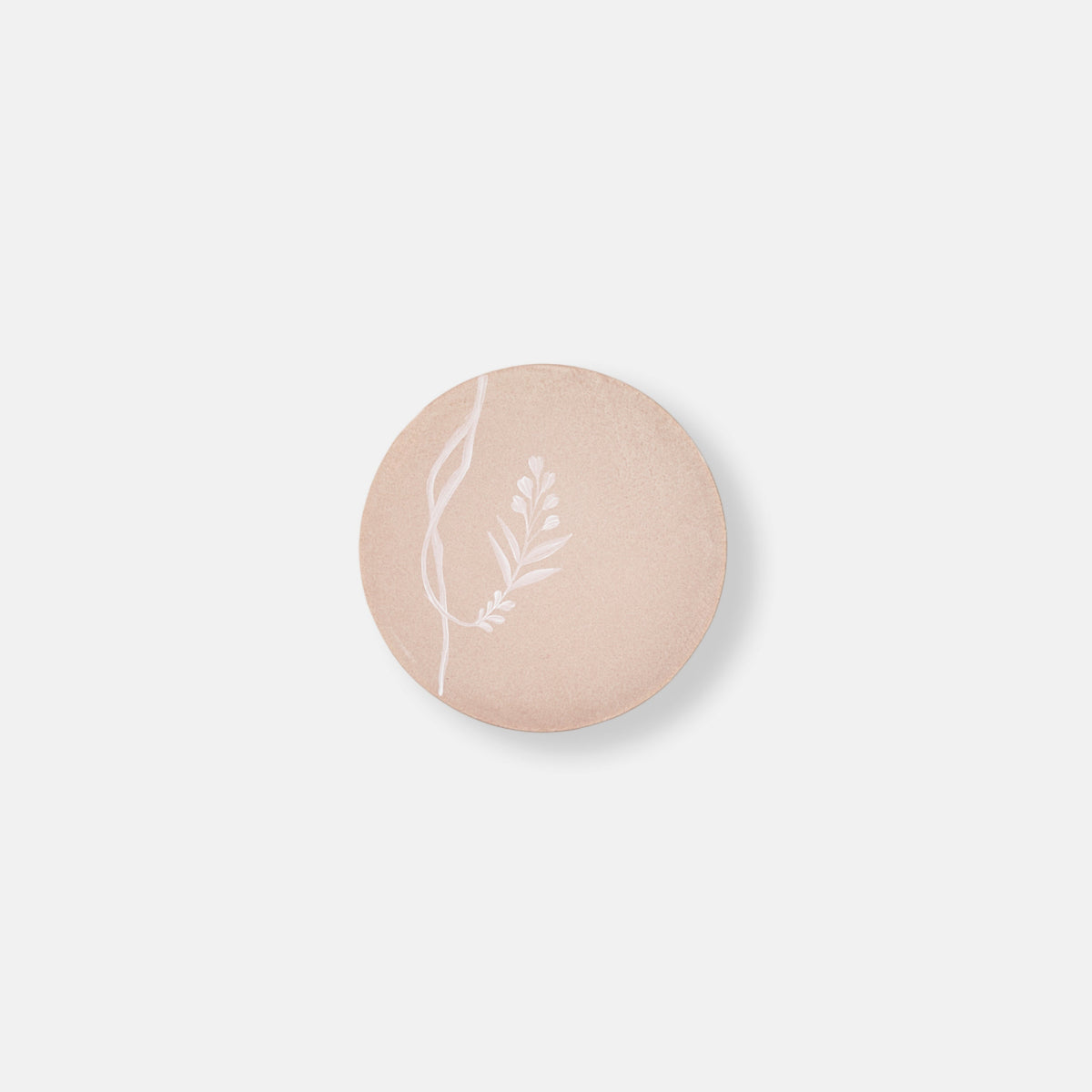 Wheat Floral Bread Plate - Light Pink