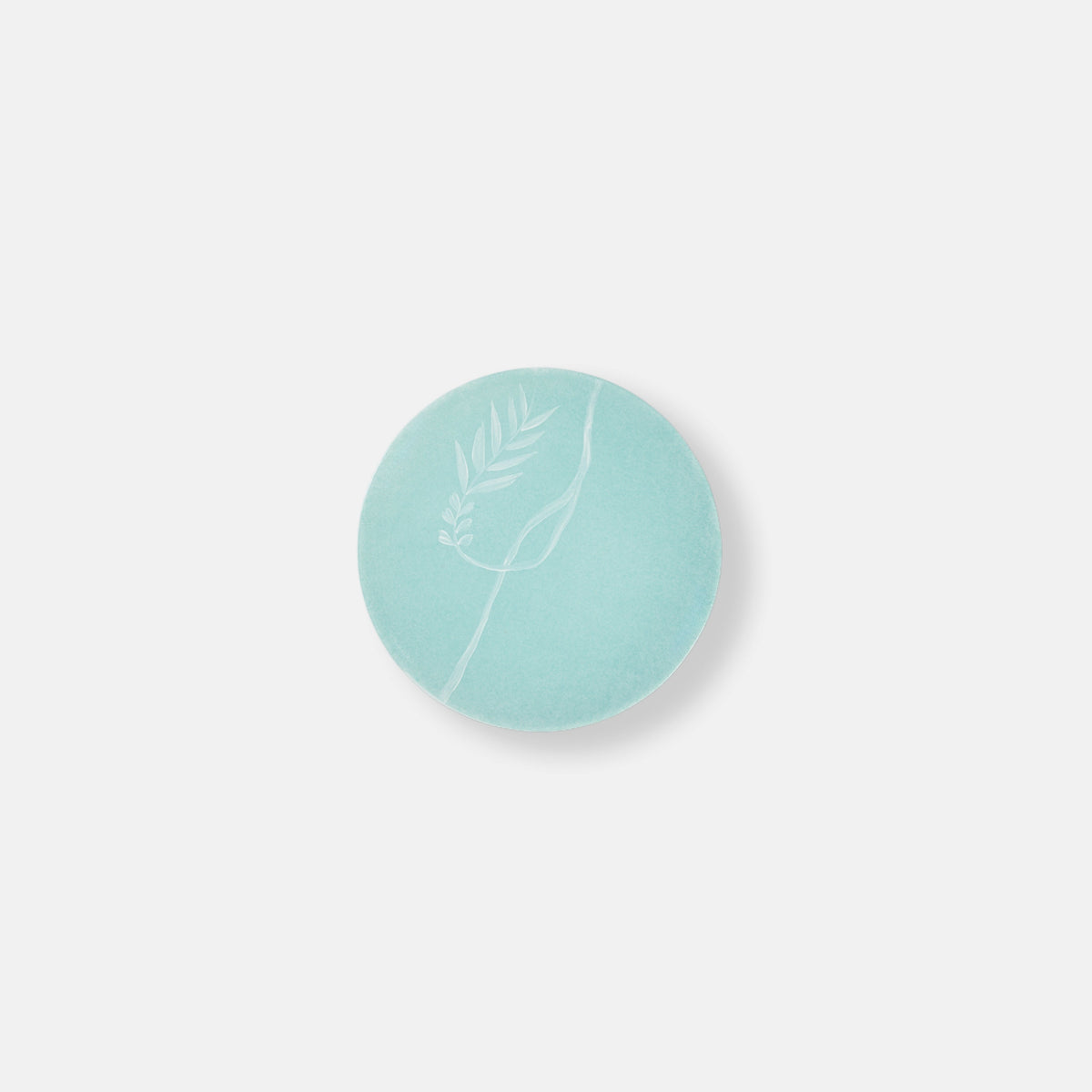 Wheat Floral Bread Plate - Green