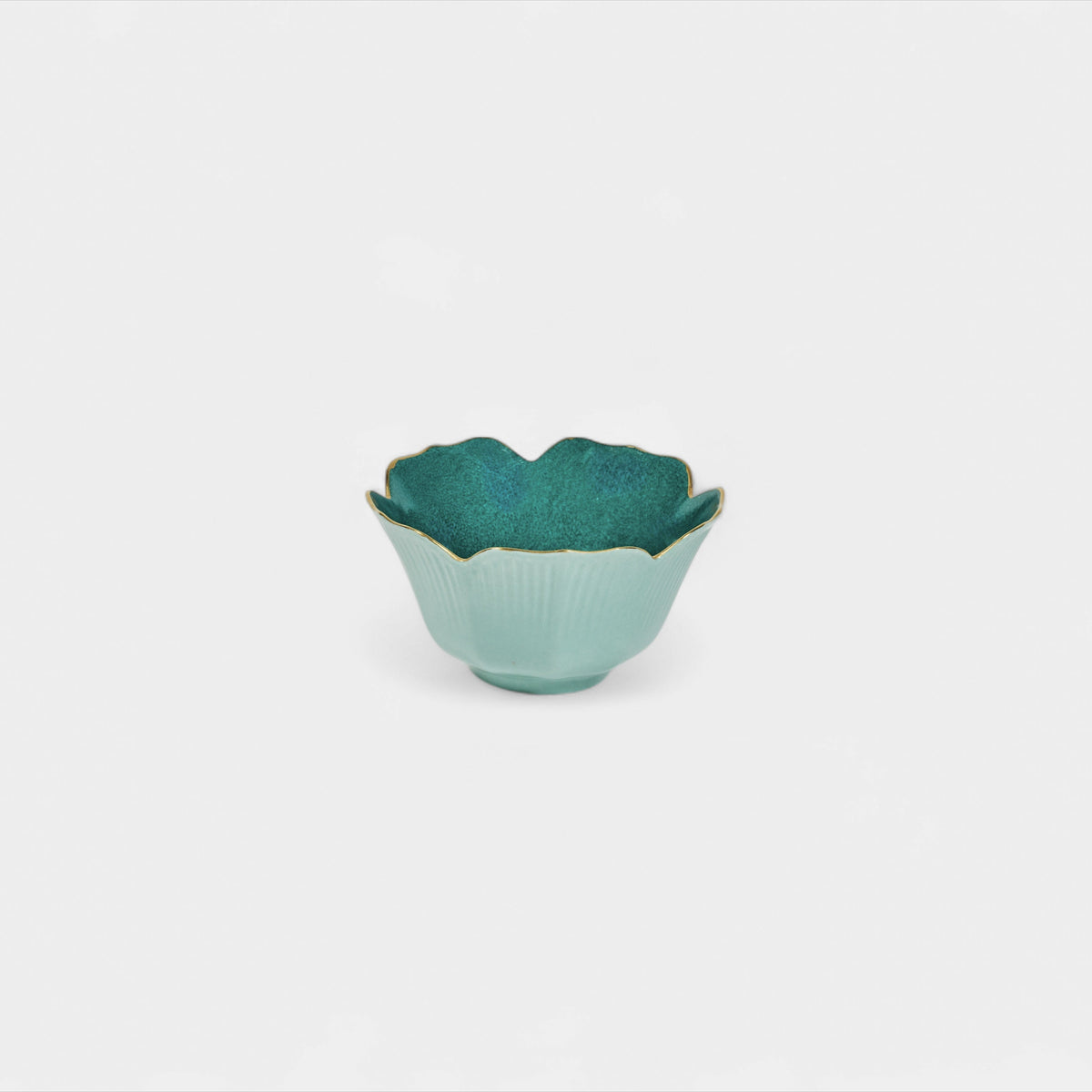 Flower Bud Bowl - Light Blue/Green