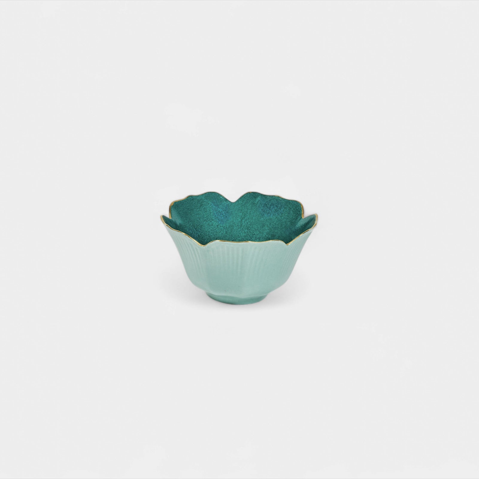 Flower Bud Bowl - Light Blue/Green
