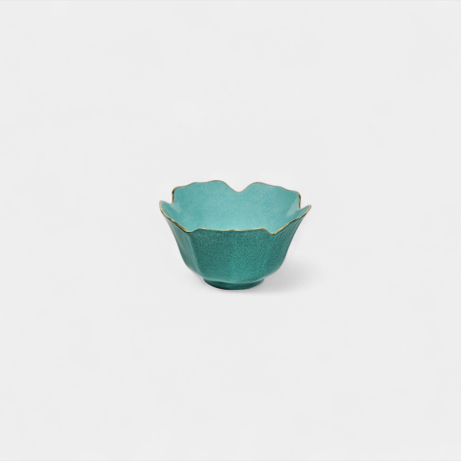 Flower Bud Bowl - Green/Light Blue
