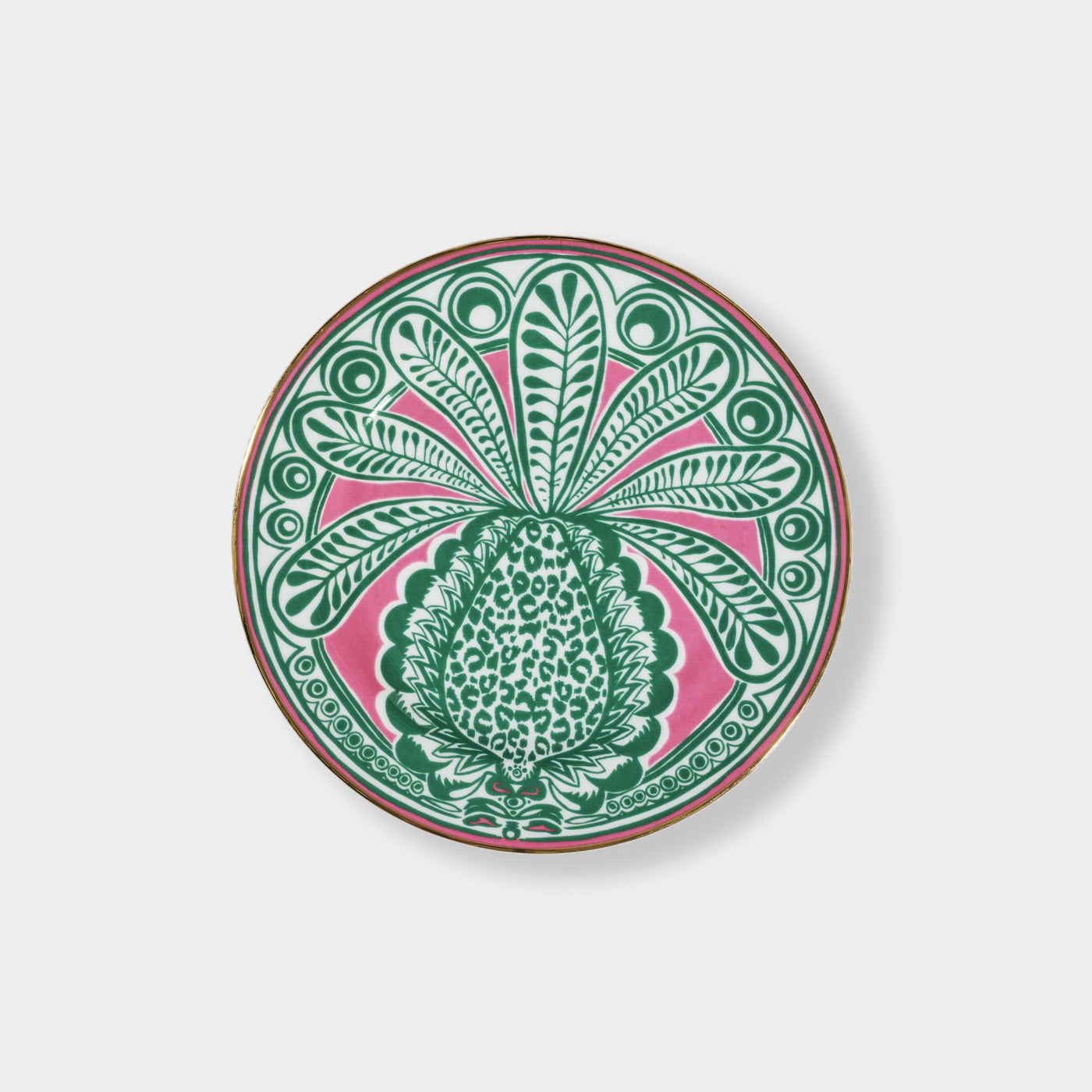 Fuchsia Big Pineapple - Dessert Plate