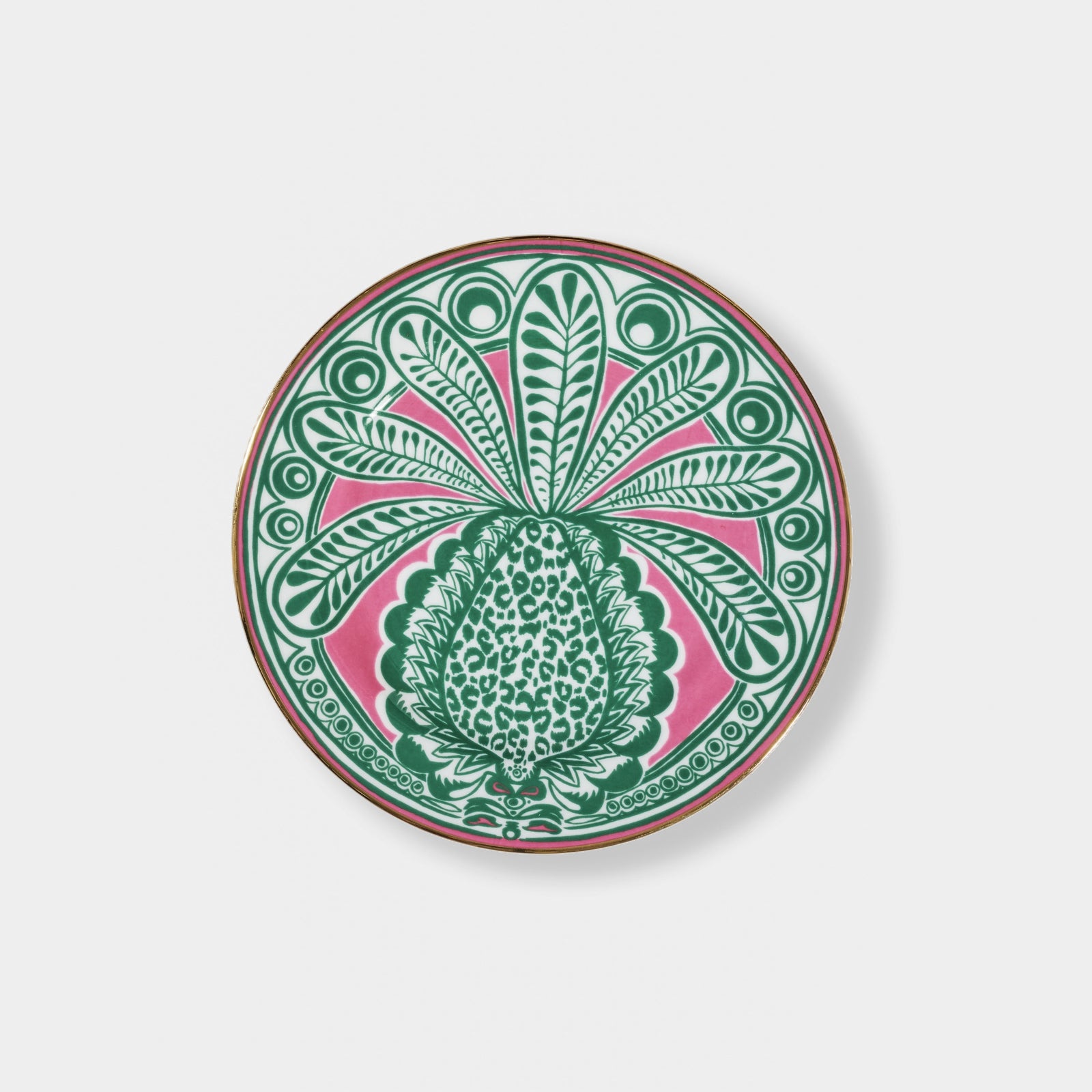 Fuchsia Big Pineapple - Dessert Plate