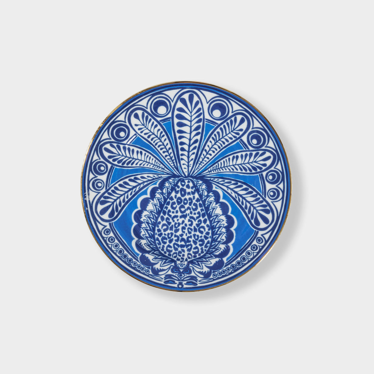 Blue Big Pineapple - Dessert Plate