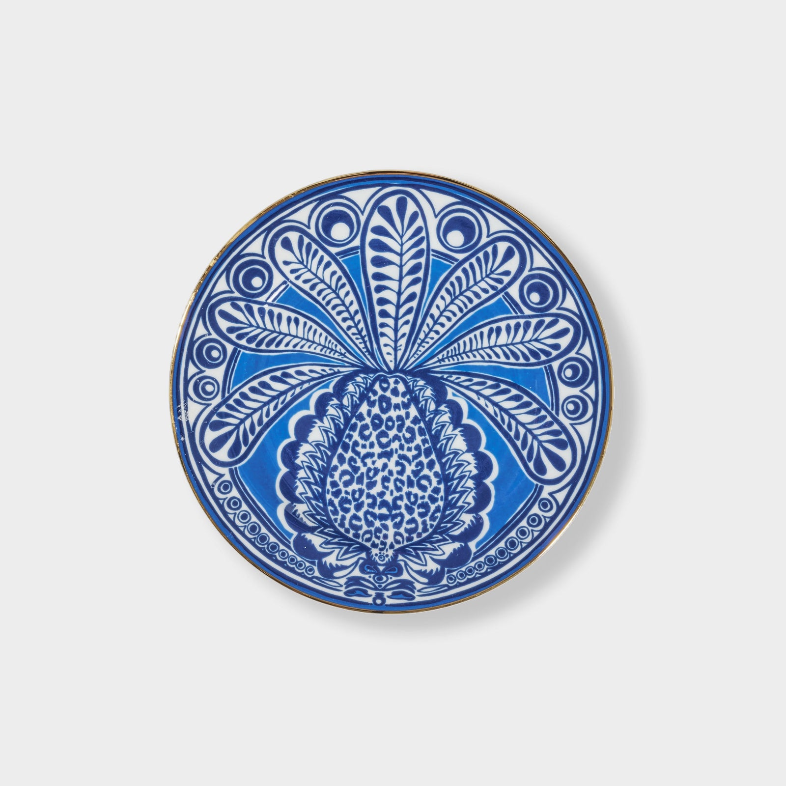 Blue Big Pineapple - Dessert Plate