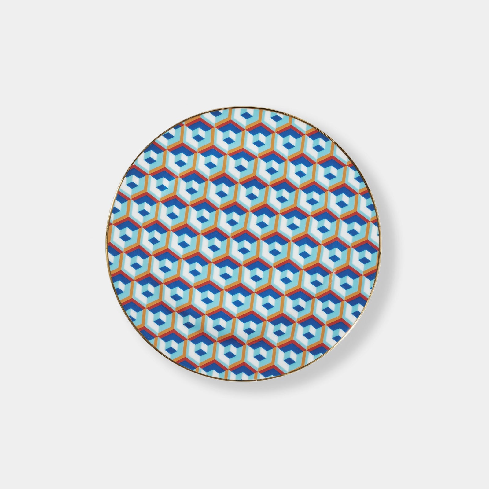Blue Honey Comb - Dessert Plate