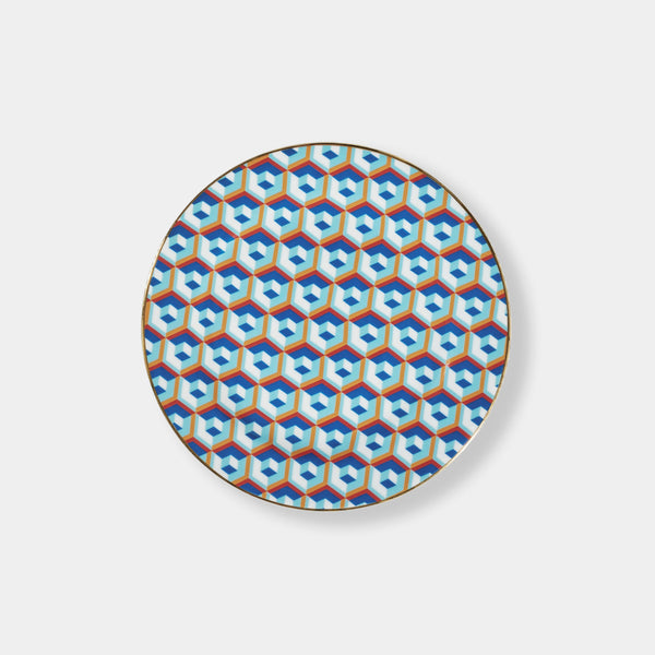 Blue Honey Comb - Dessert Plate
