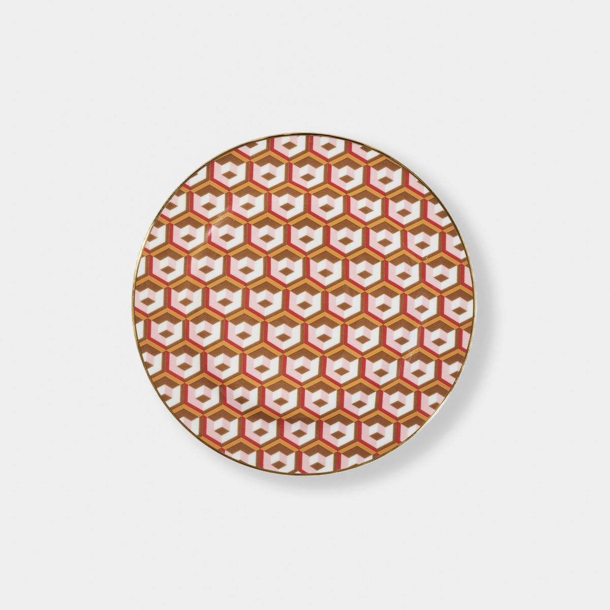 Gold Honey Comb - Dessert Plate