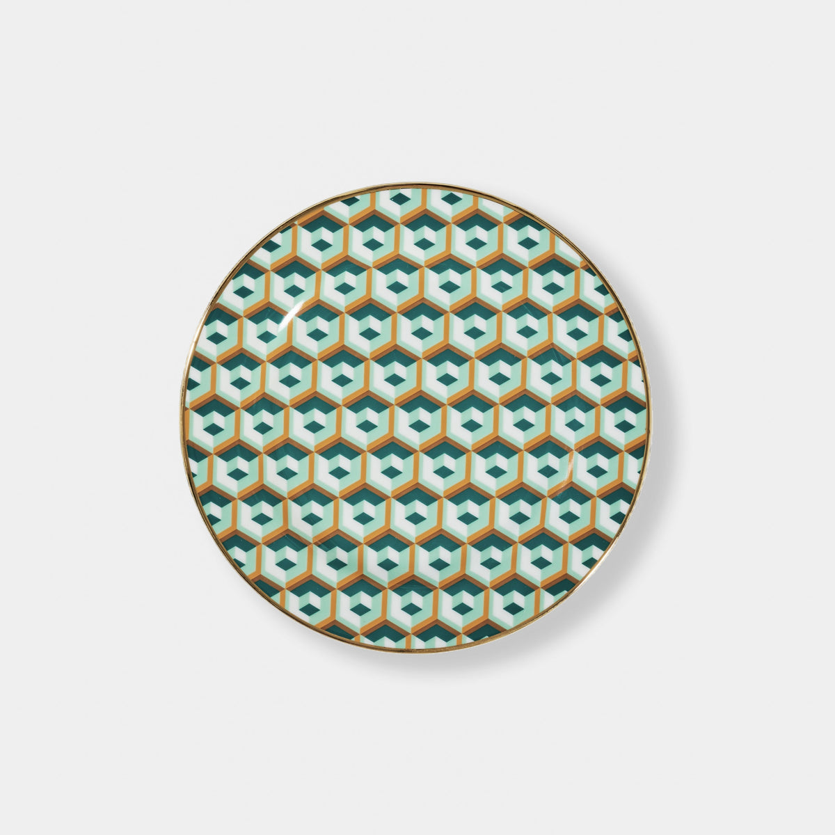 Green Honey Comb - Dessert Plate