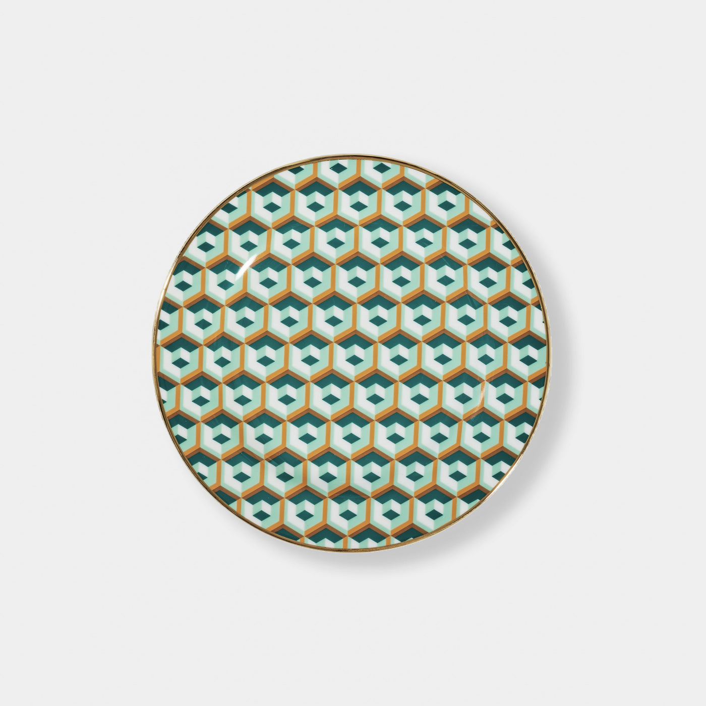 Green Honey Comb - Dessert Plate