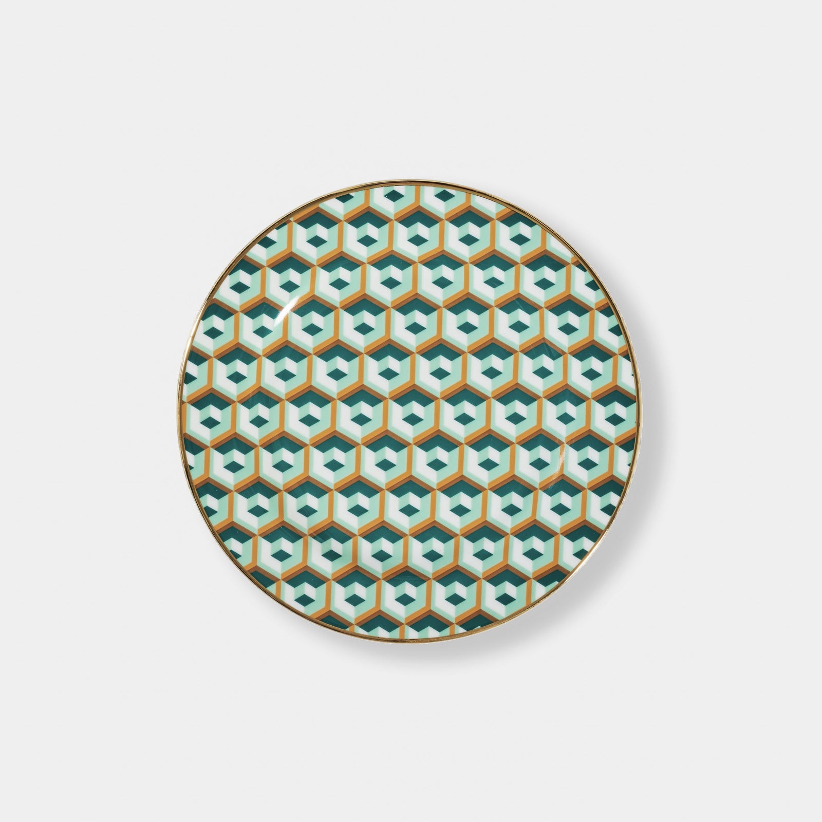 Green Honey Comb - Dessert Plate
