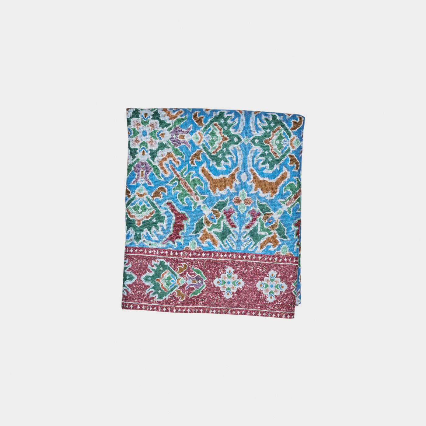 Maroccan Tablecloth - Multicolor/Light Blue