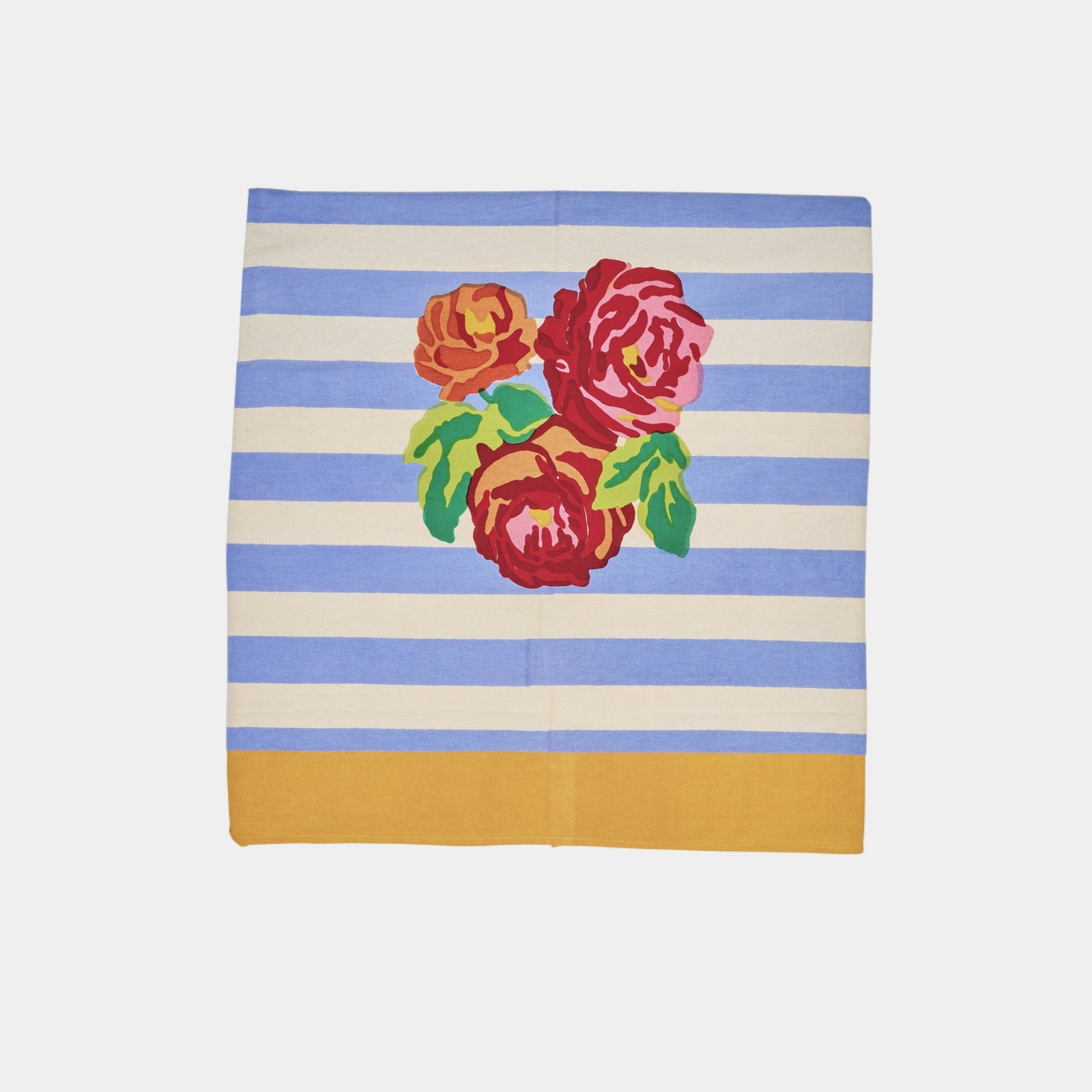 Purple/Yellow Striped flowers Tablecloth