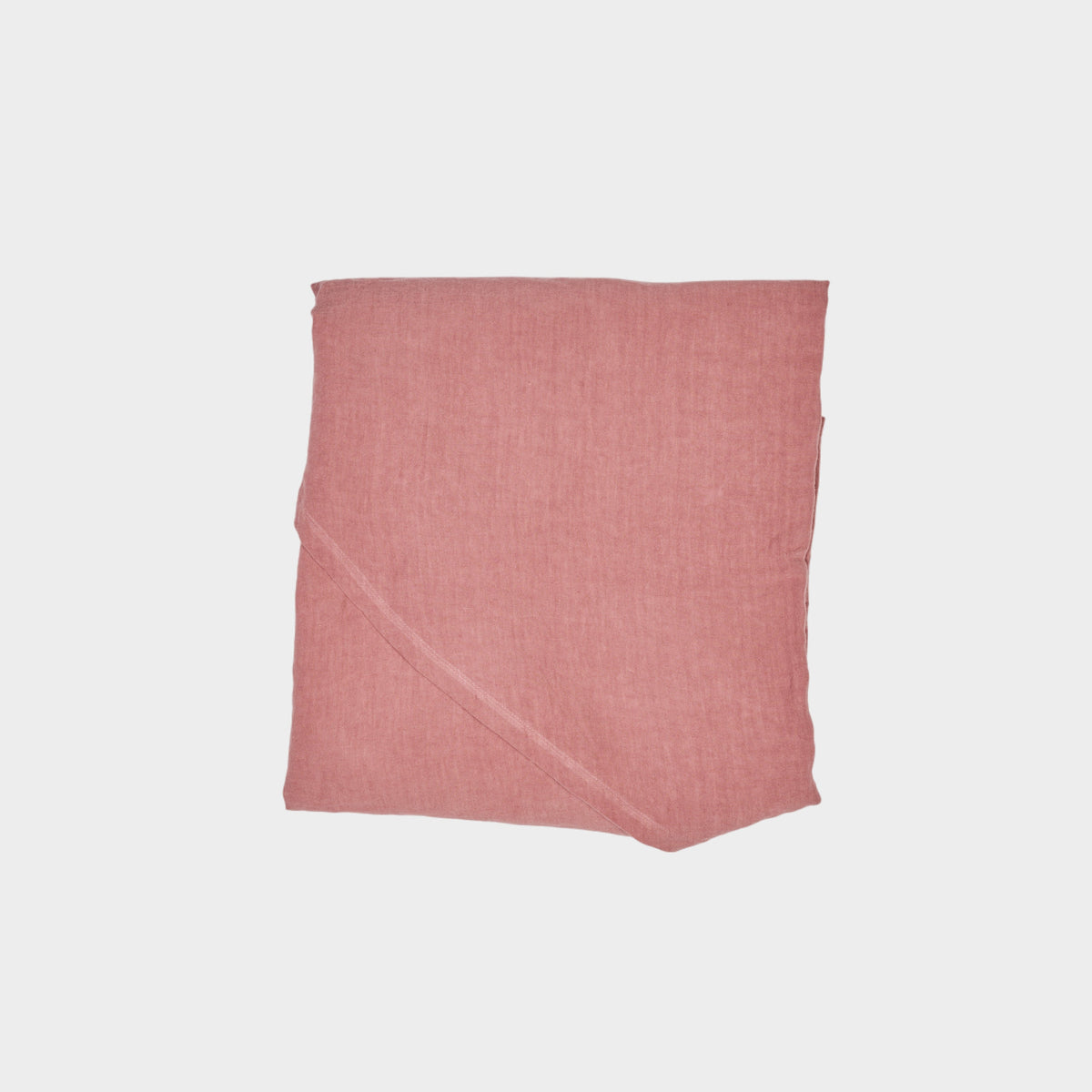 Vintage Pink Linen Tablecloth - Round