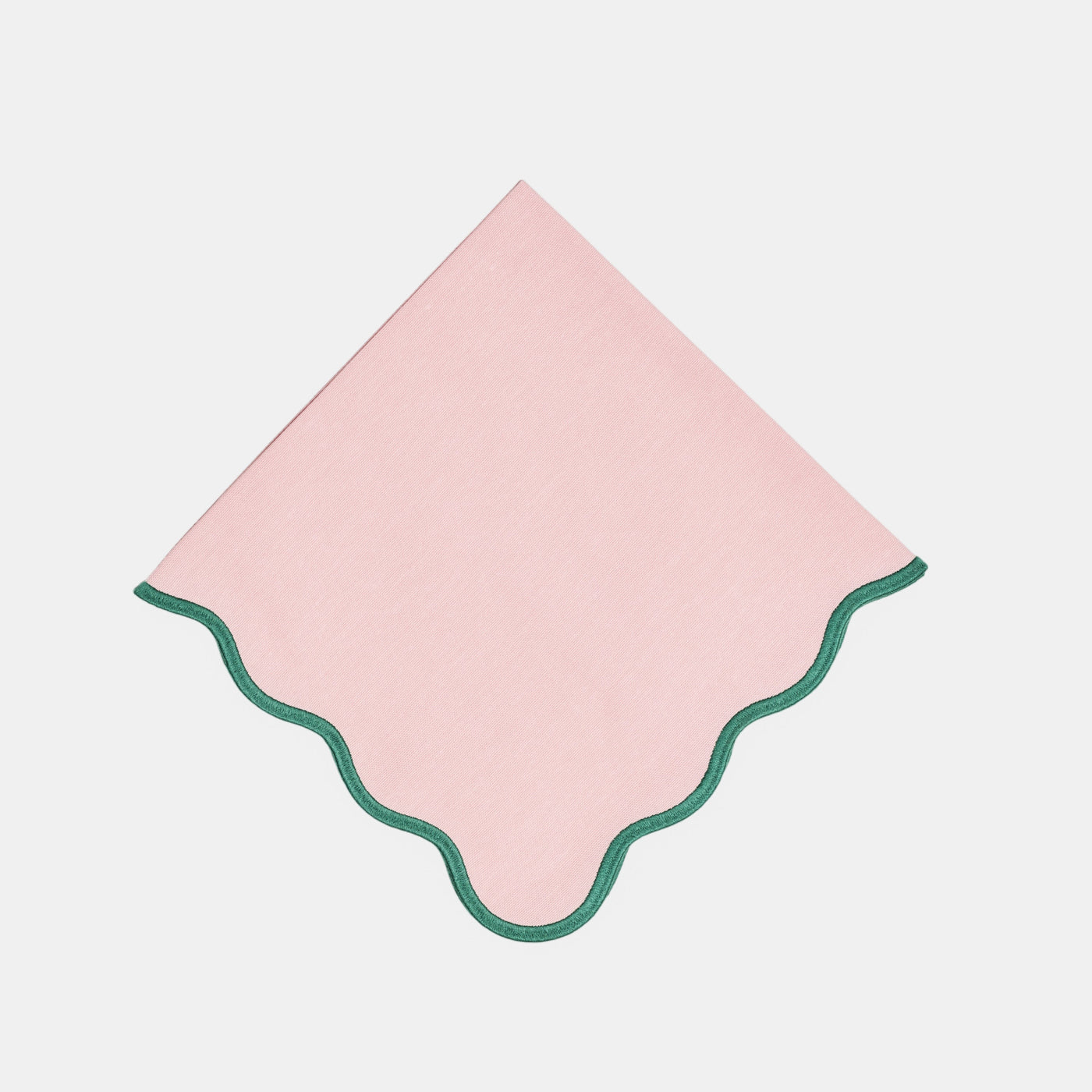 Pink/Green Scalloped Napkin