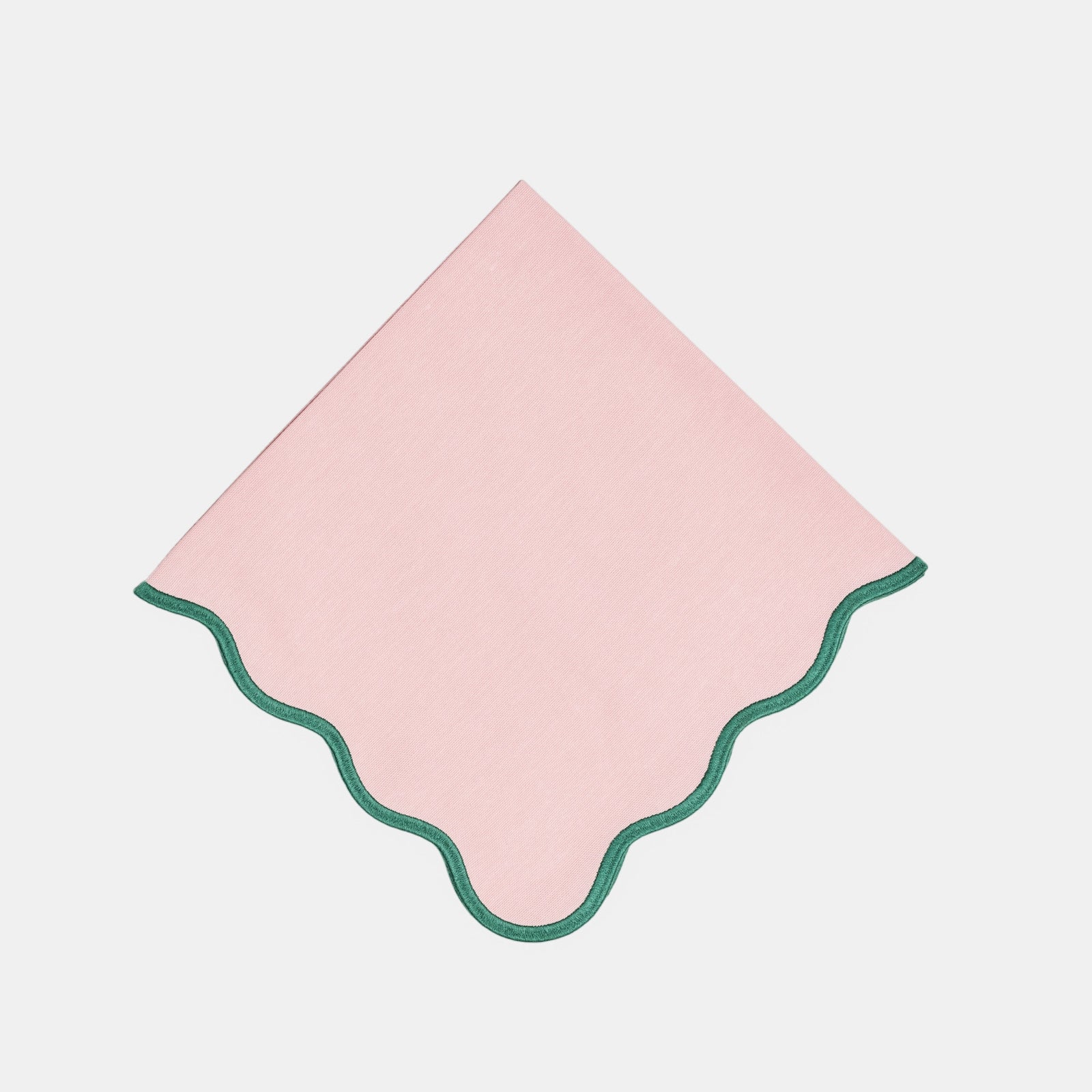 Pink/Green Scalloped Napkin