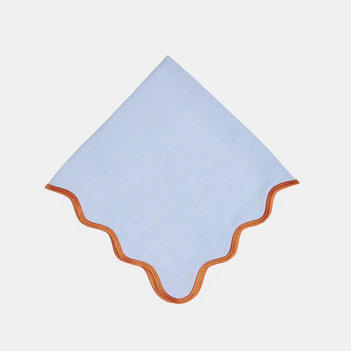 Blue/Orange Scalloped Napkin
