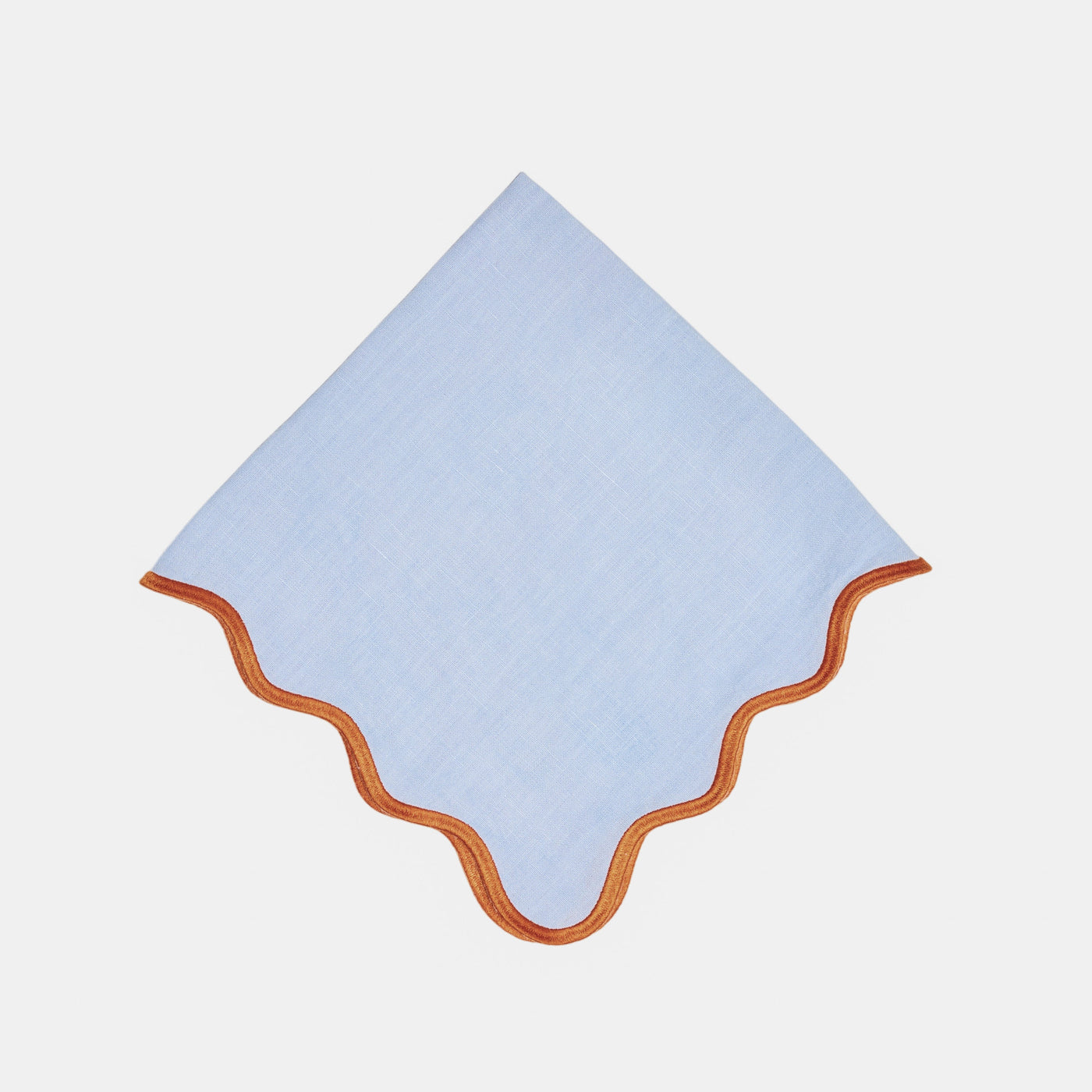 Blue/Orange Scalloped Napkin
