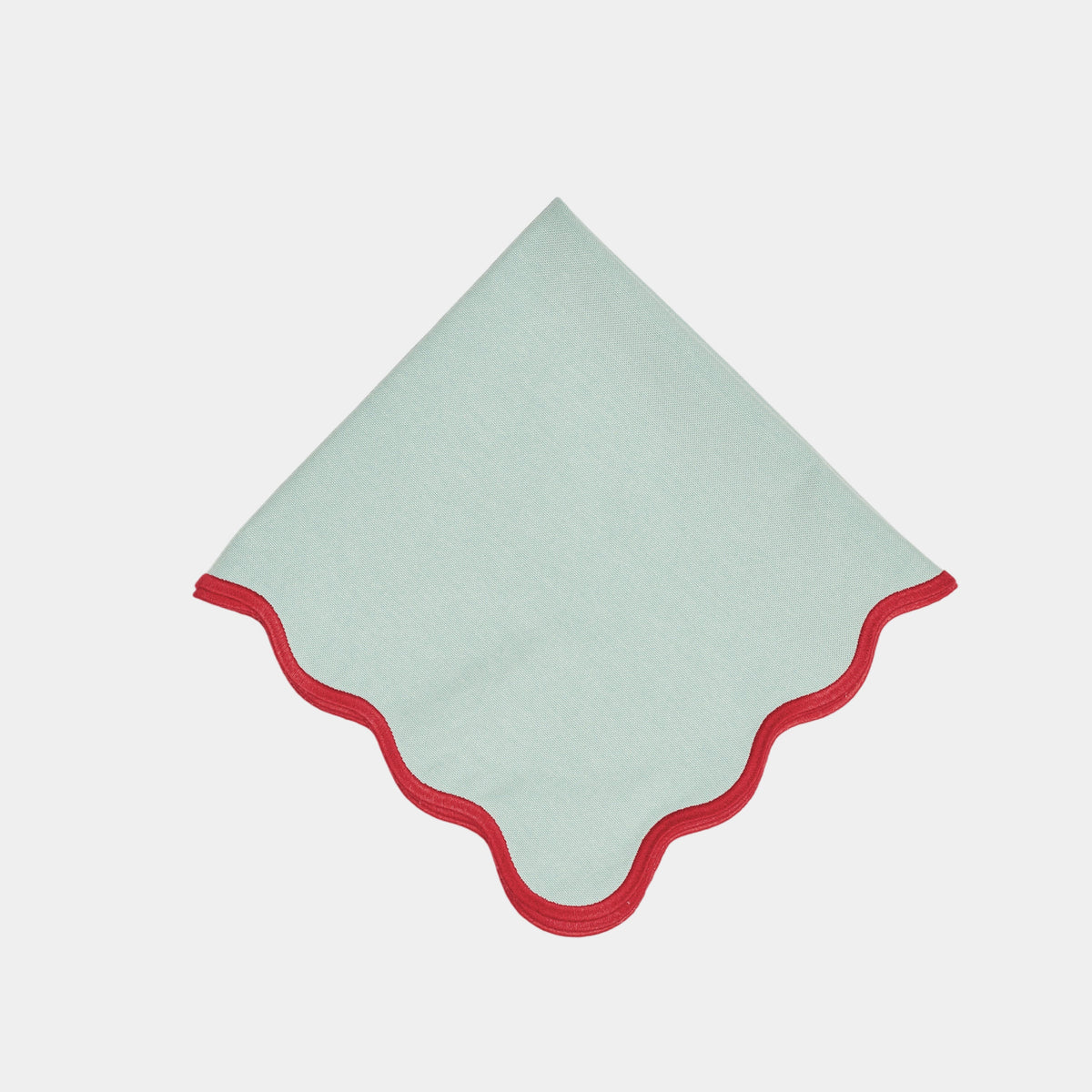 Green/Red Scalloped Napkin