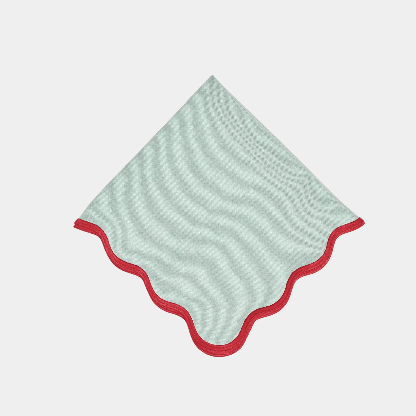 Green/Red Scalloped Napkin