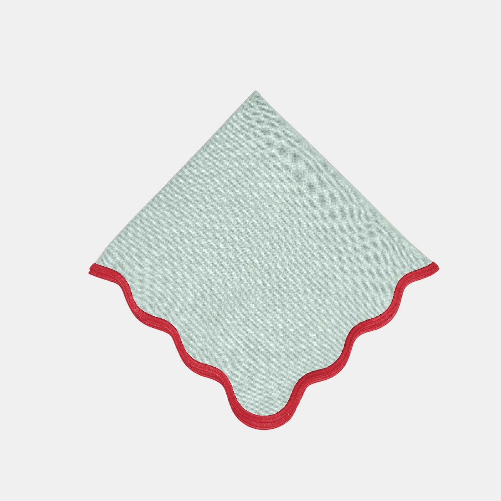 Green/Red Scalloped Napkin