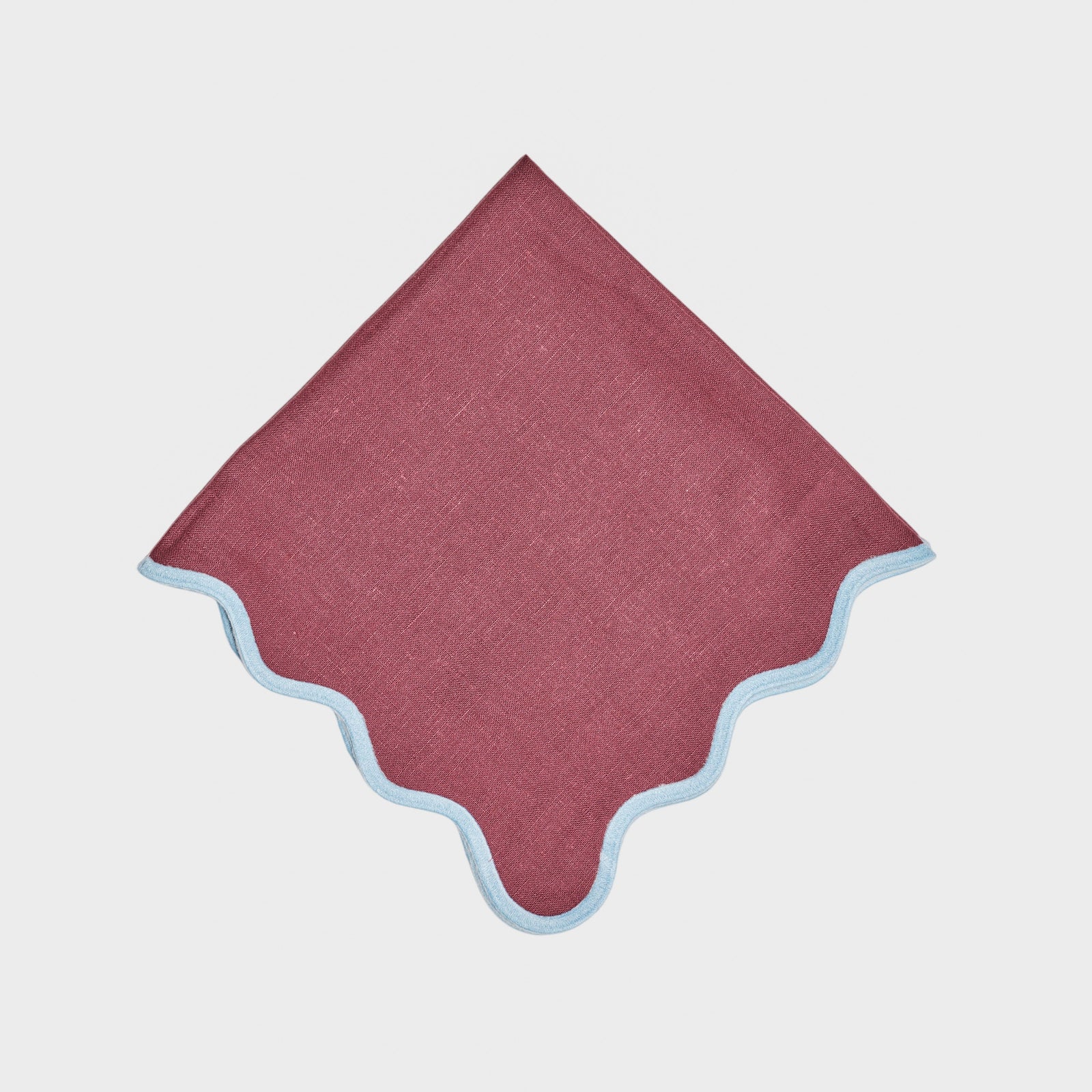 Bordeaux/Light blue Scalloped Placemat